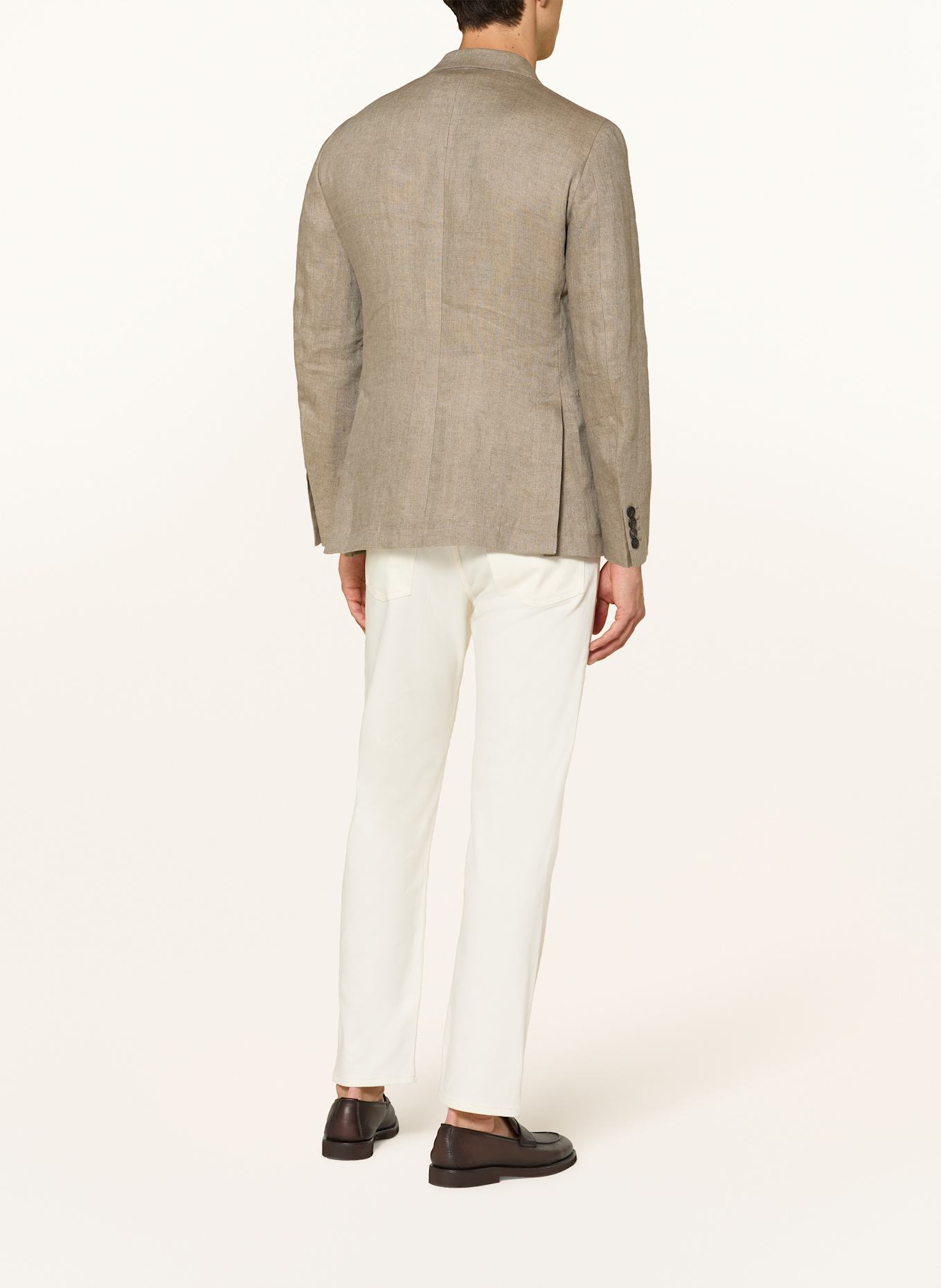 HACKETT LONDON Lniana marynarka extra slim fit: BEŻOWY