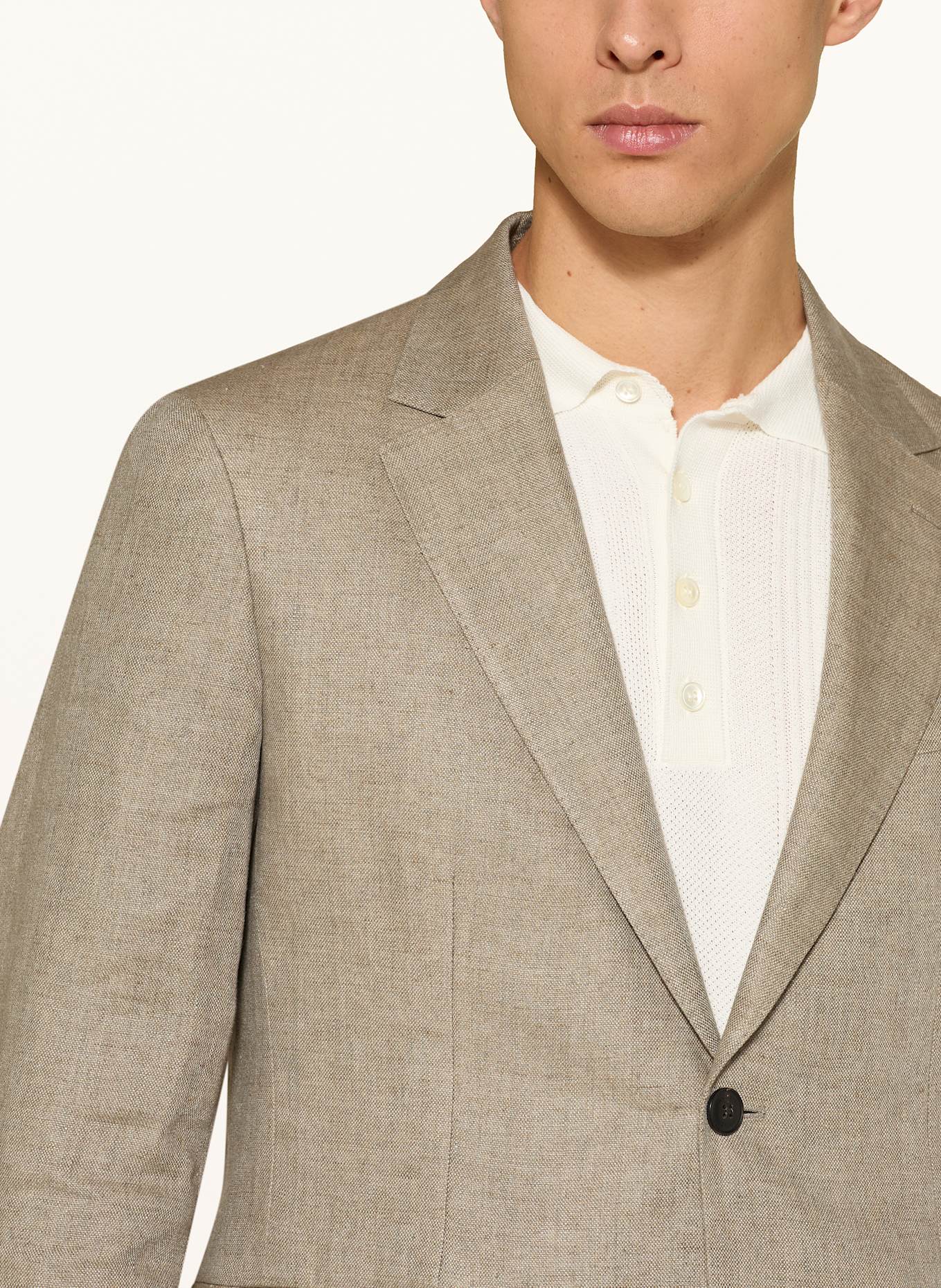 HACKETT LONDON Lniana marynarka extra slim fit: BEŻOWY