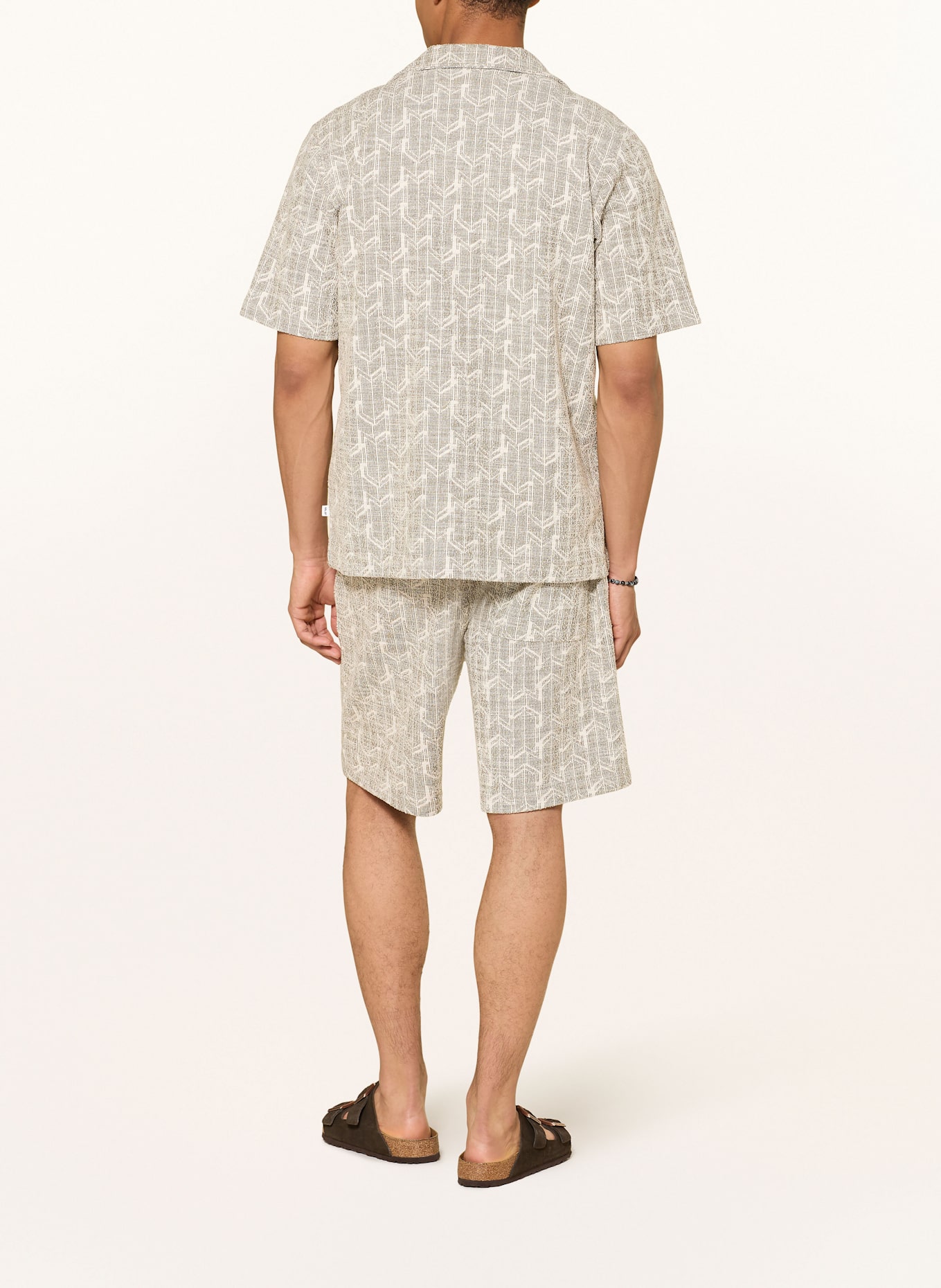 NN.07 Resorthemd JULIO Regular Fit aus Jersey: OLIV / CREME