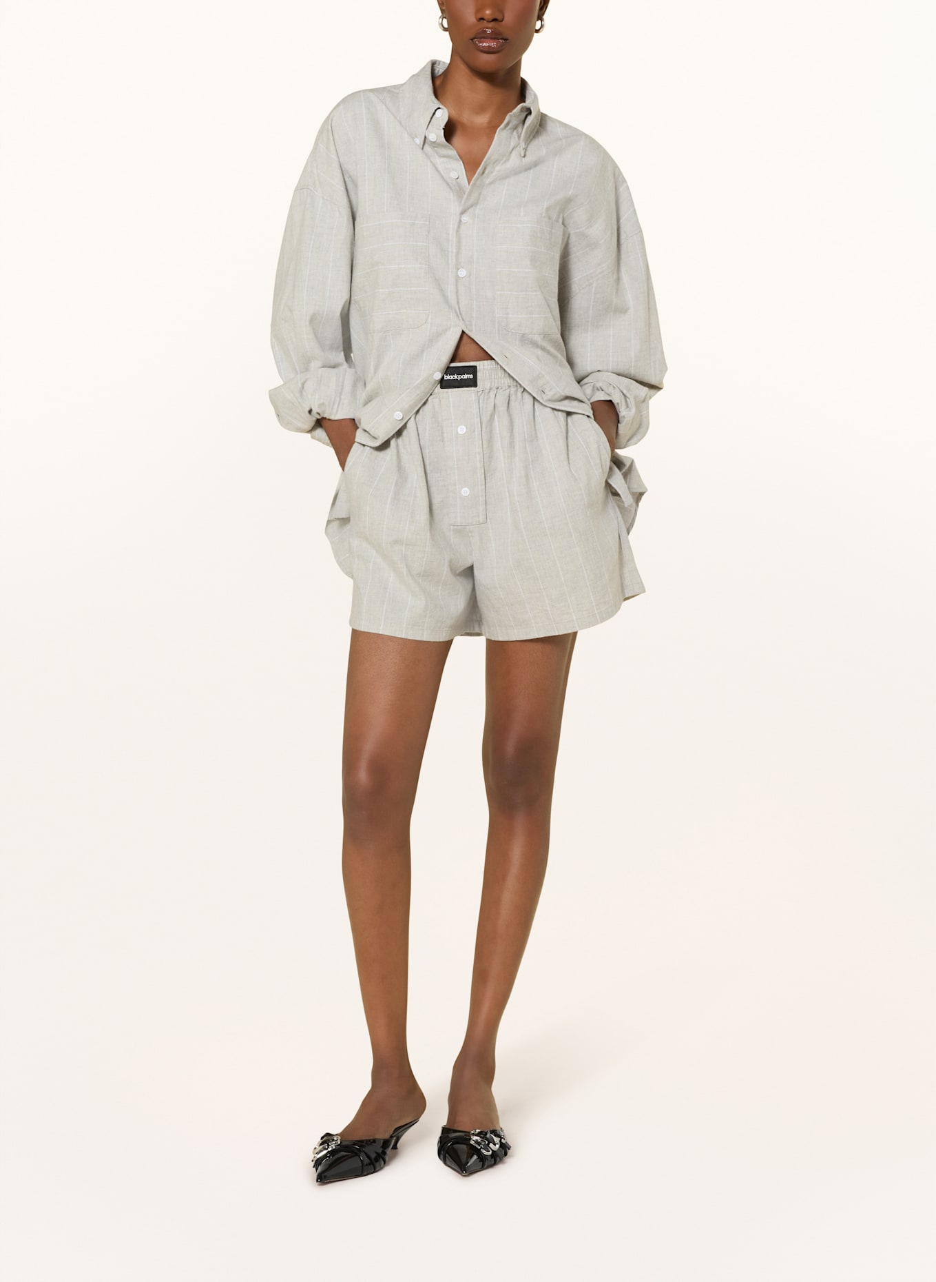 black palms Shorts BRINO: TAUPE / HELLGRAU