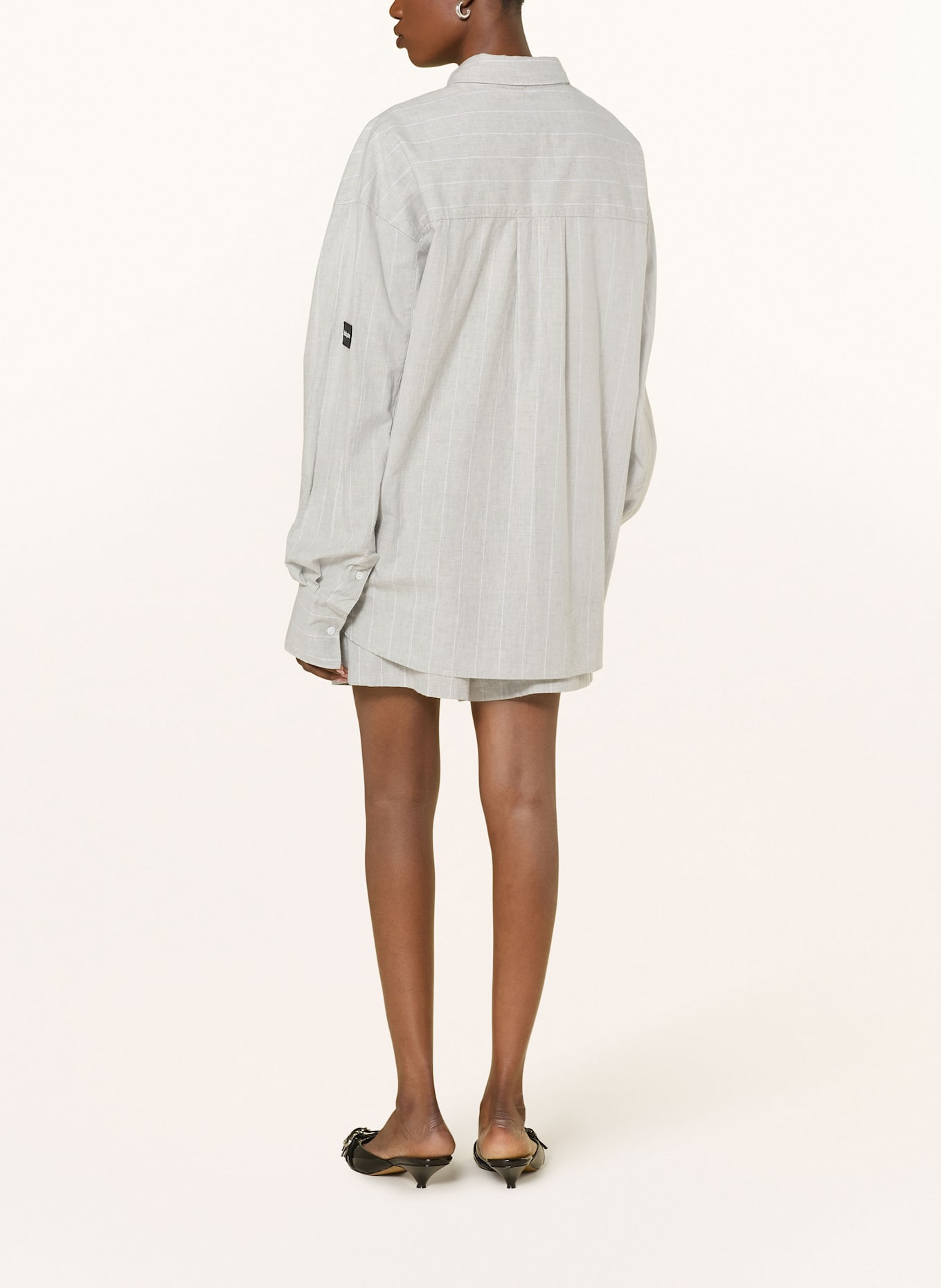 black palms Oversized-Hemdbuse BRINO: TAUPE / HELLGRAU