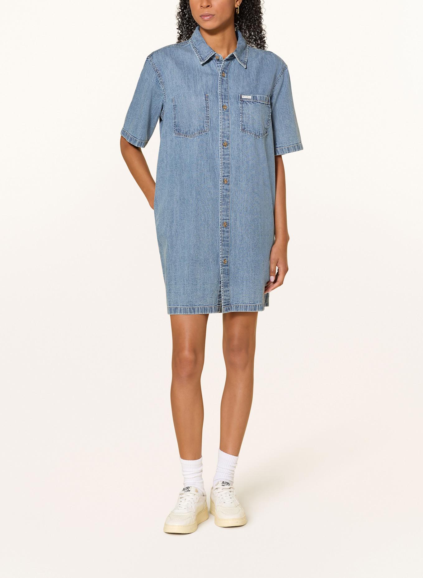 GUESS JEANS Koszula oversized: NIEBIESKI