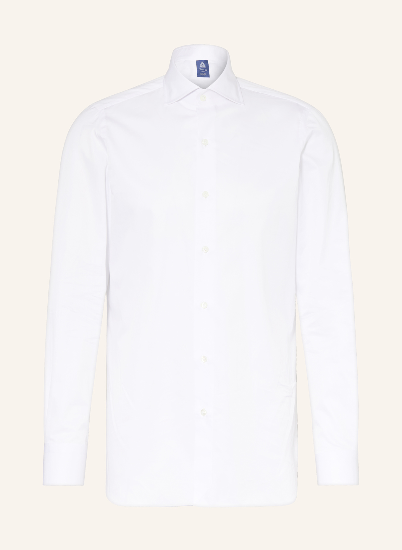 FINAMORE 1925 Hemd NAPOLI TRAVELLER Regular Classic Fit: WEISS