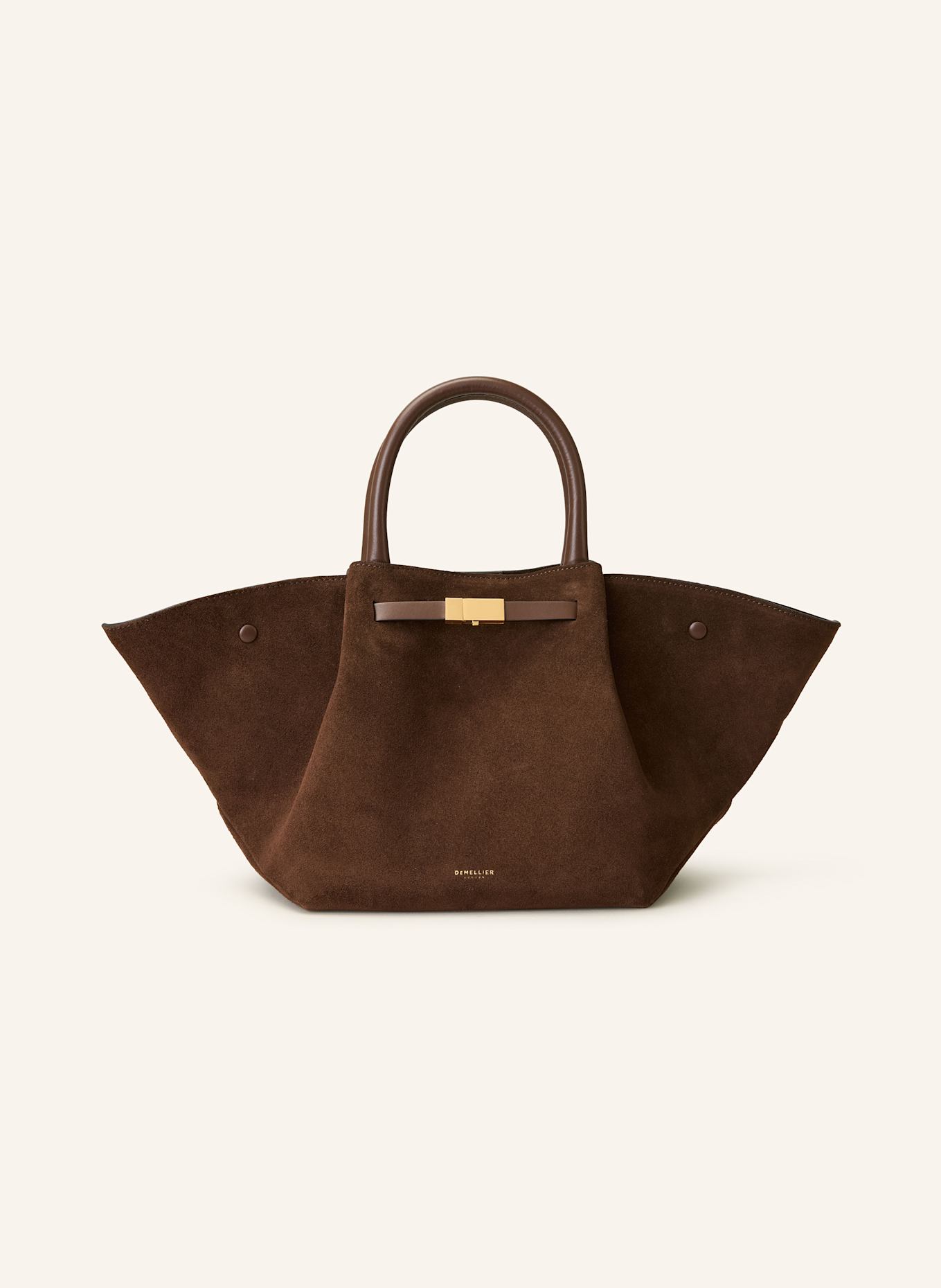 DEMELLIER Kabelka MIDI NEW YORK: TMAVĚ HNĚDÁ