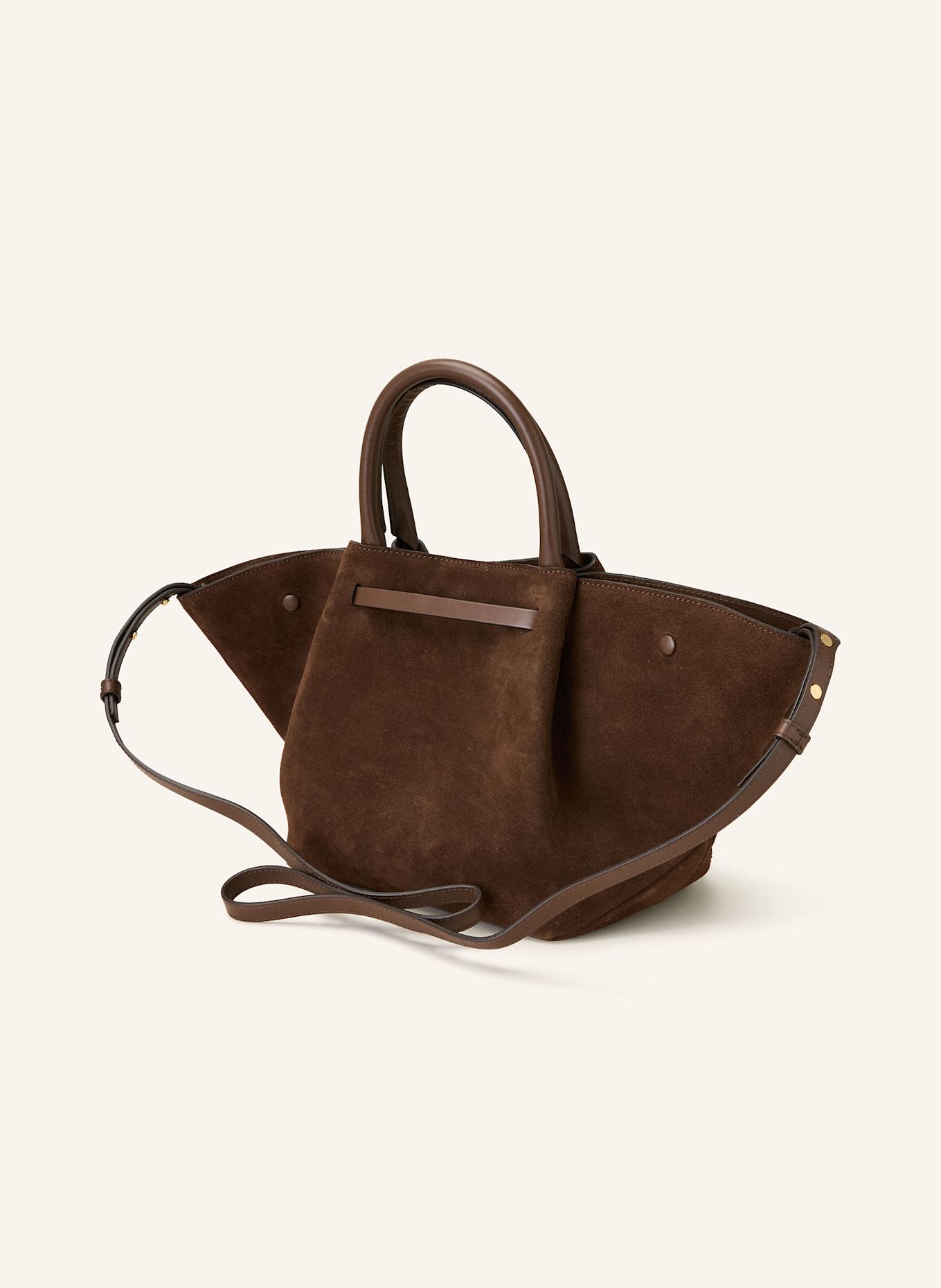 DEMELLIER Kabelka MIDI NEW YORK: TMAVĚ HNĚDÁ