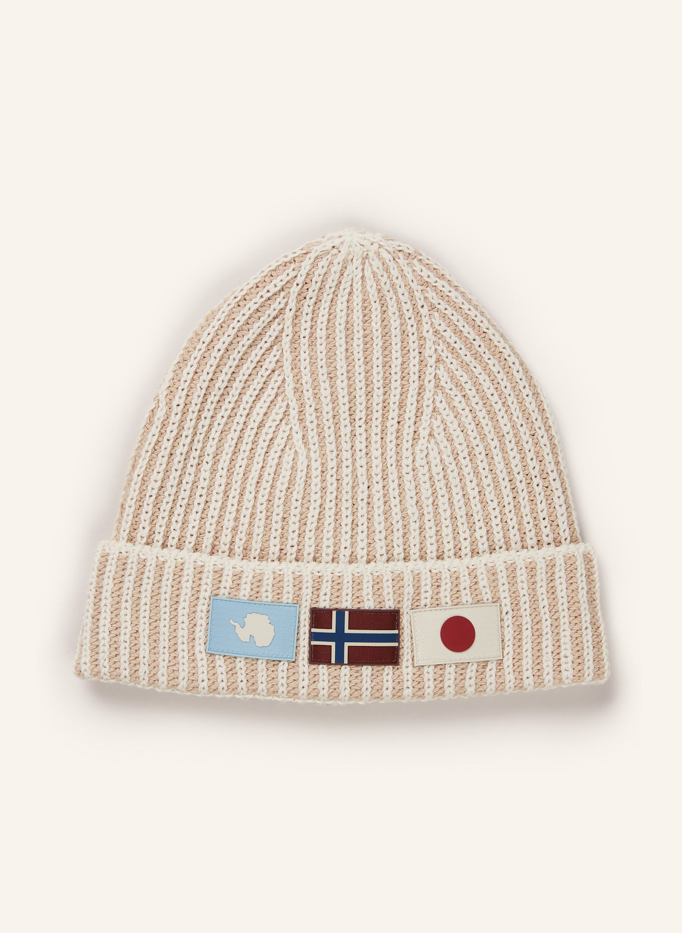 NAPAPIJRI Beanie SHAM: ECRU/ LIGHT BROWN