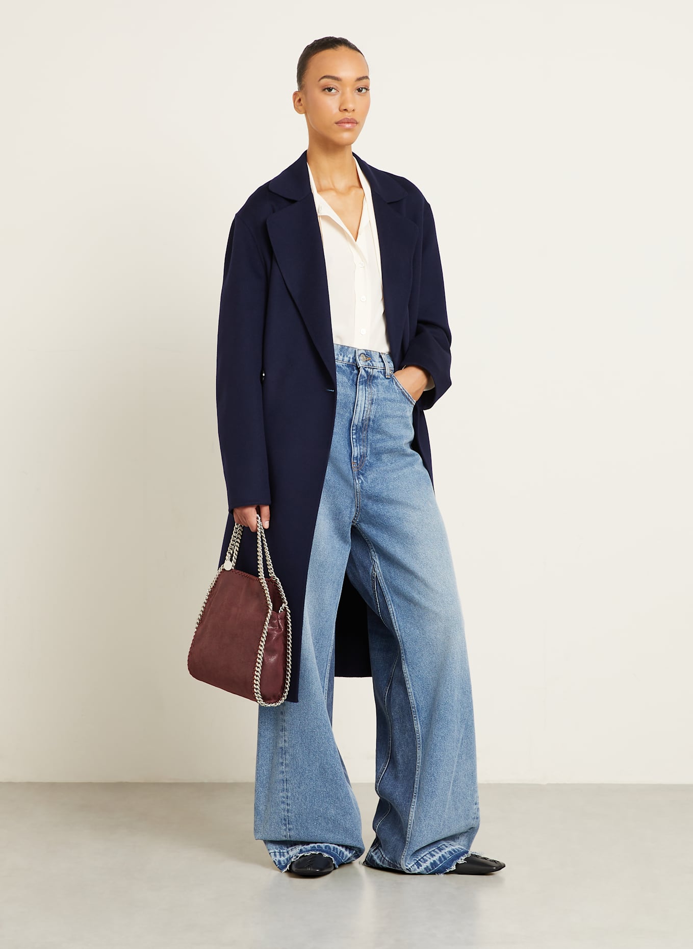 STELLA McCARTNEY Shopper FALABELLA MINI: DUNKELROT