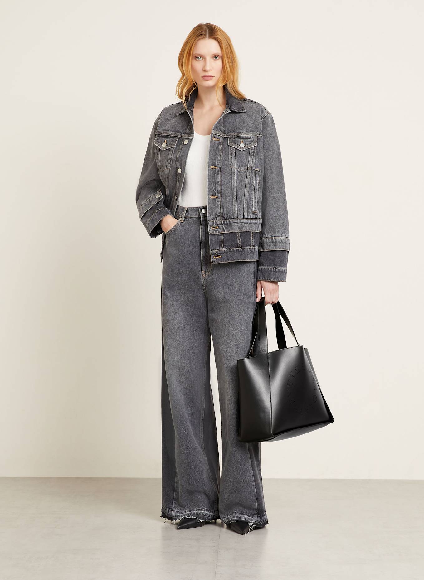STELLA McCARTNEY Hobo-Bag mit Pouch: SCHWARZ