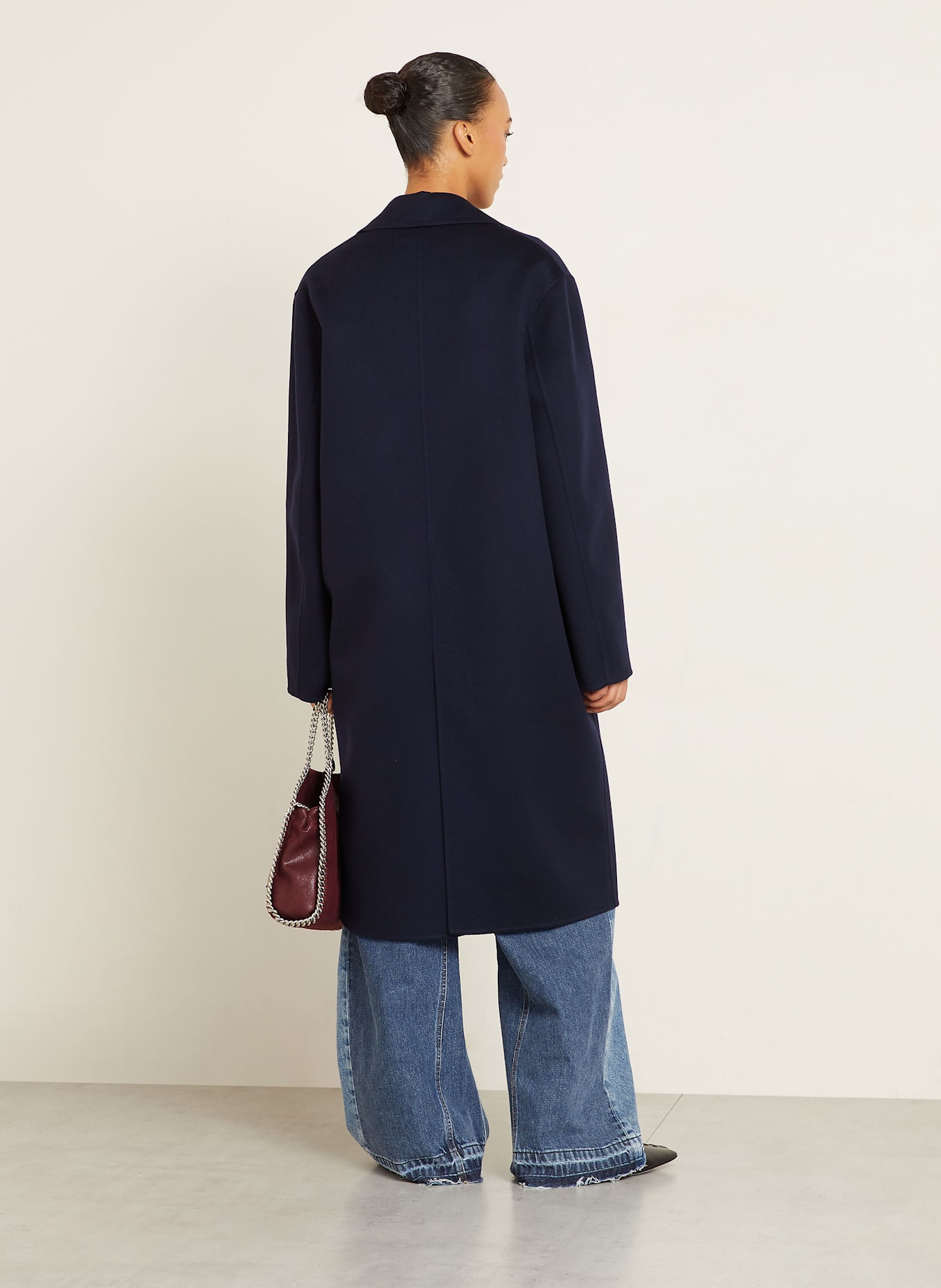 STELLA McCARTNEY Vlněný kabát: TMAVĚ MODRÁ