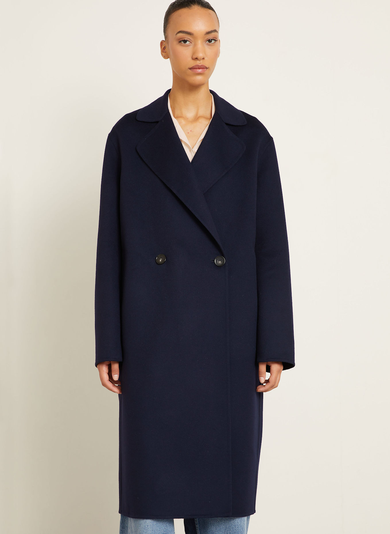 STELLA McCARTNEY Vlněný kabát: TMAVĚ MODRÁ