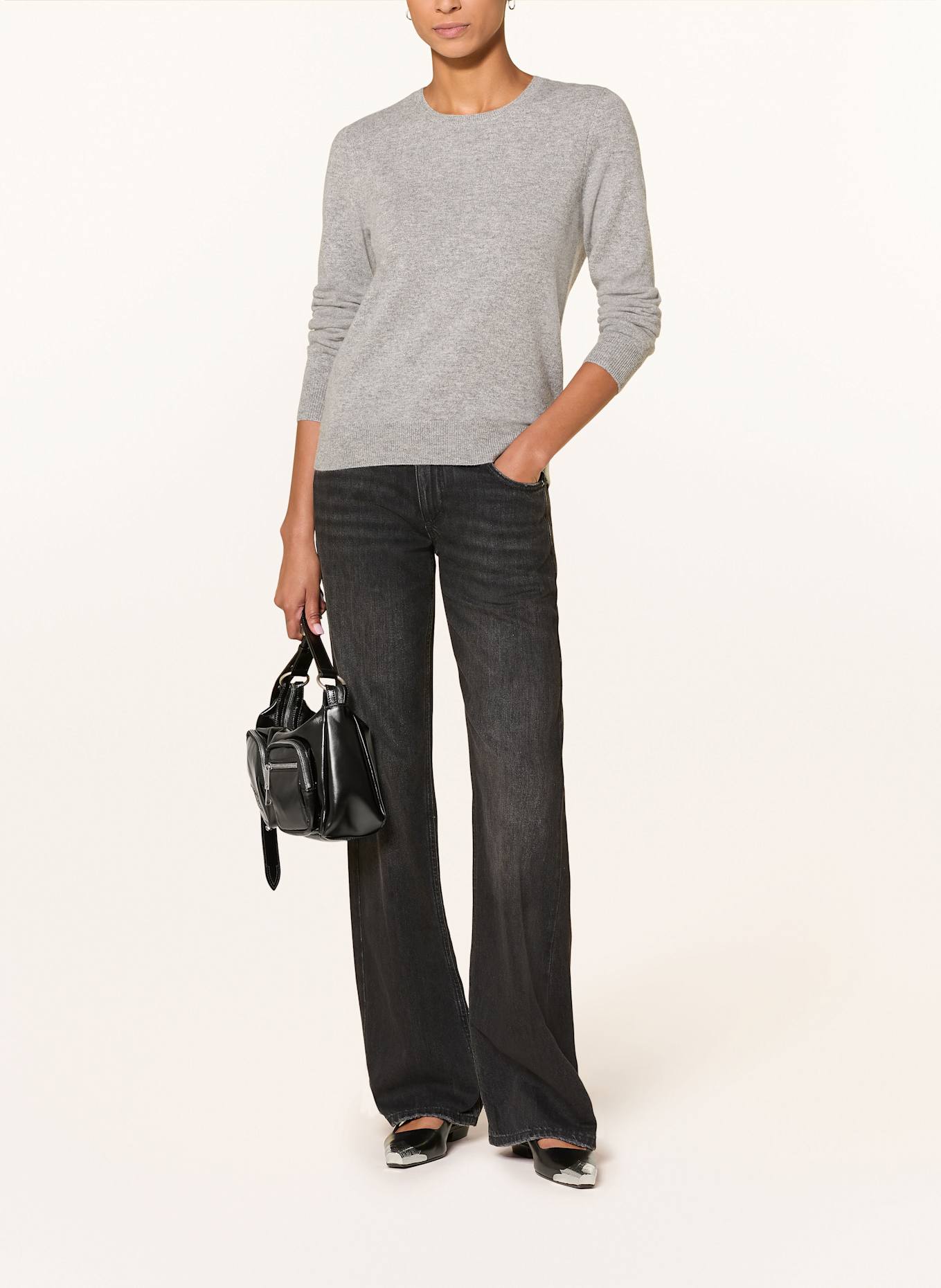 REPEAT Cashmere-Pullover: HELLGRAU