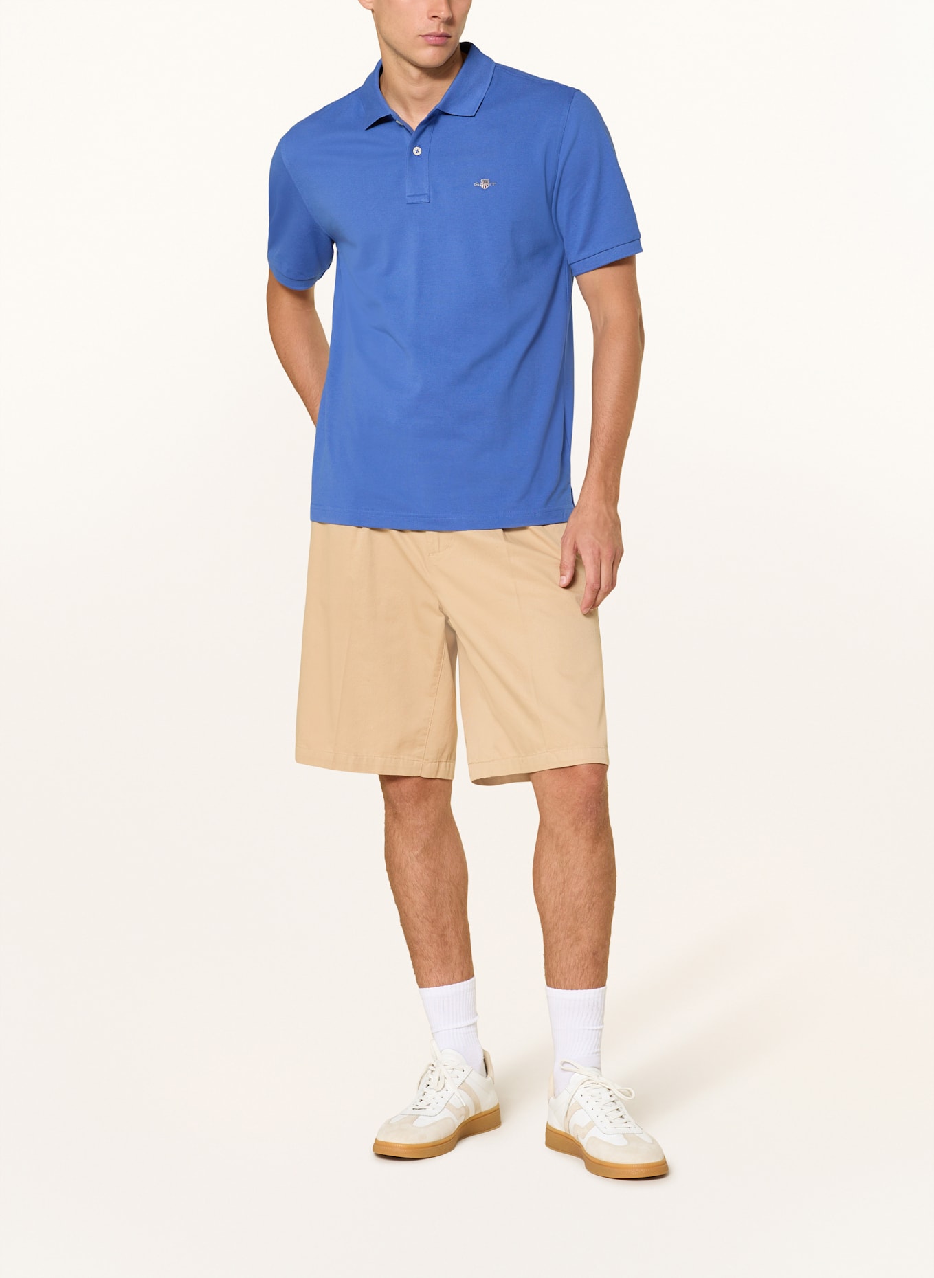 GANT Piqué-Poloshirt: BLAU