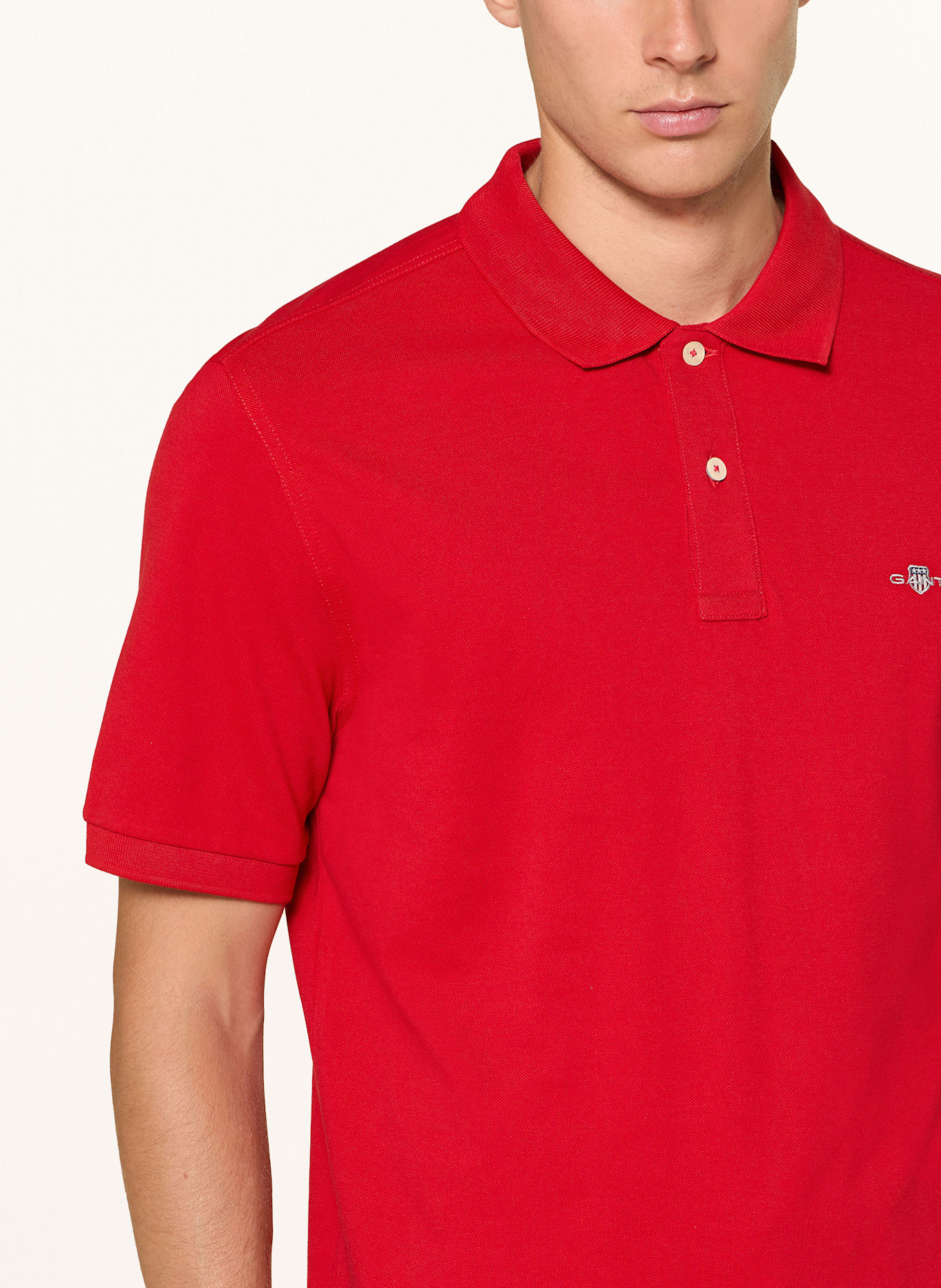 GANT Piqué-Poloshirt: ROT
