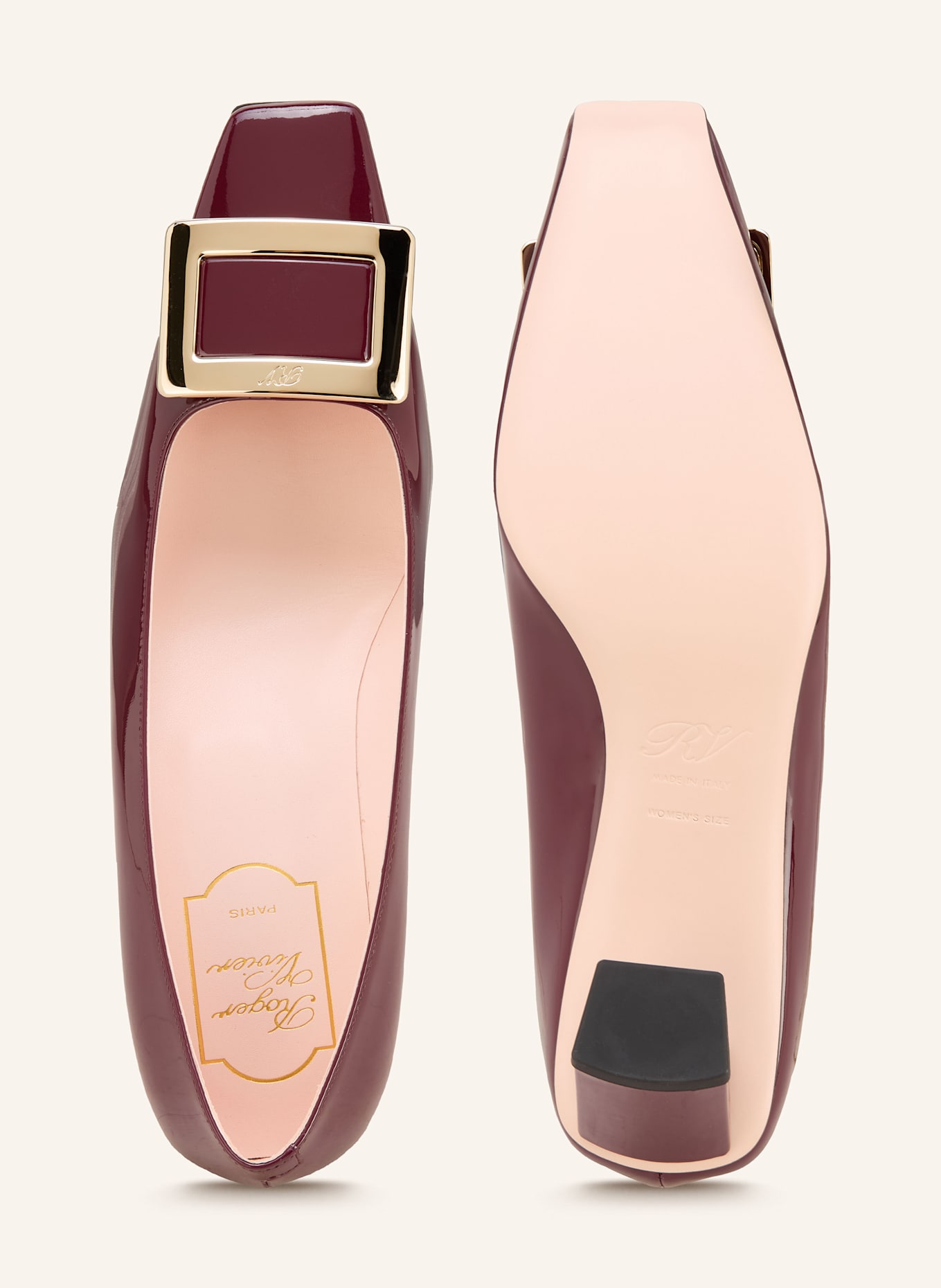Roger Vivier Lack-Pumps BELLE: DUNKELROT