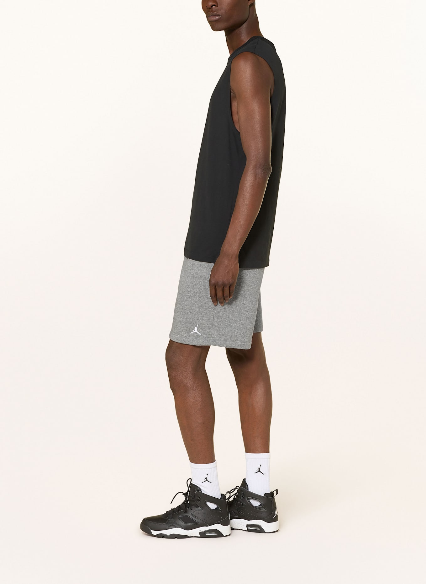 JORDAN Szorty dresowe: SZARY