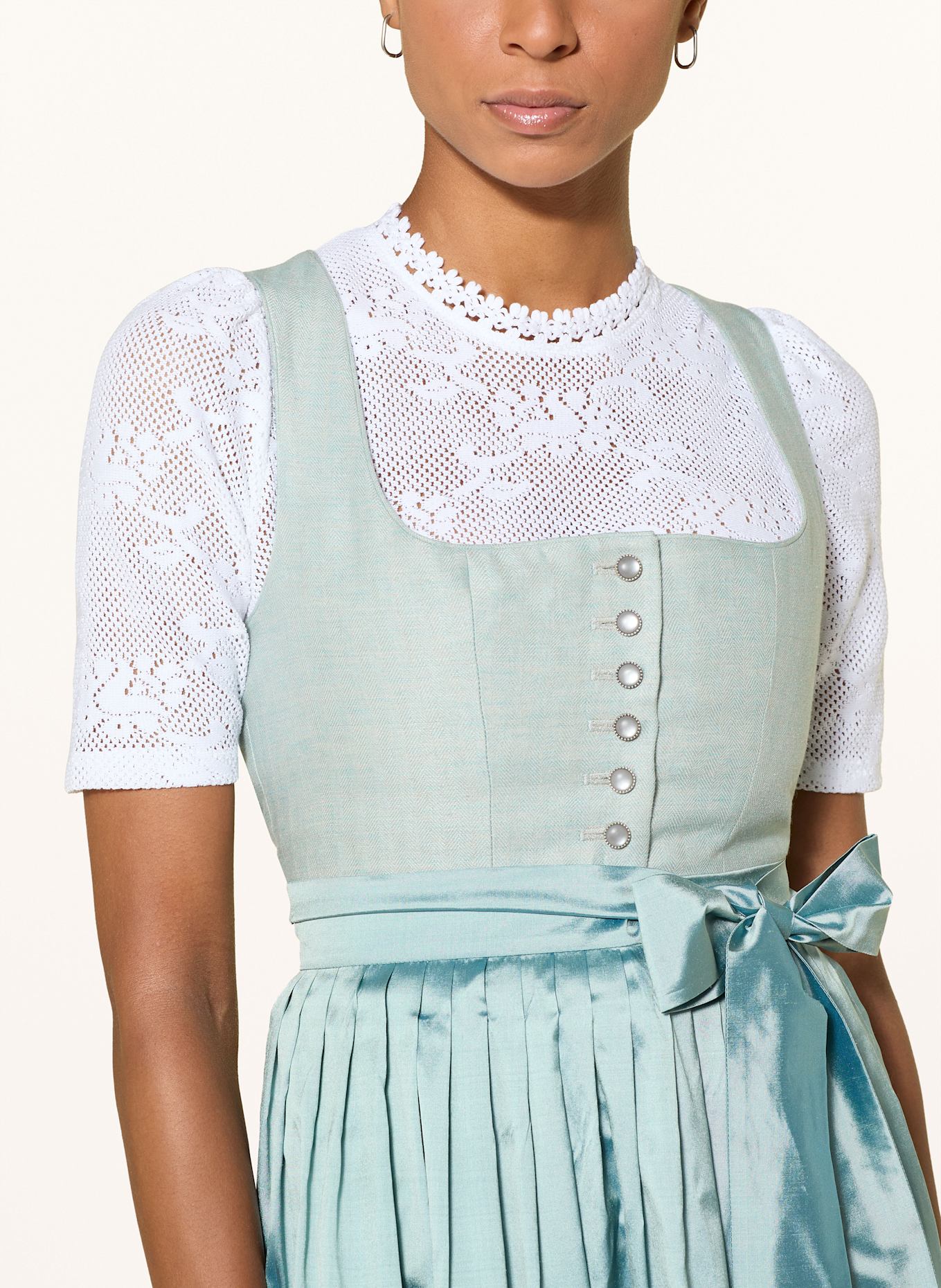 Hammerschmid Dirndl blouse DIANA made of lace: WHITE