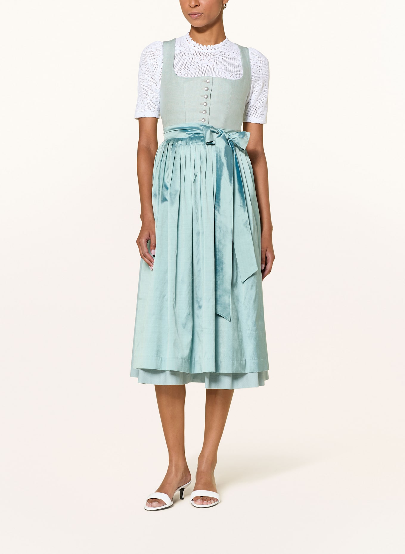 Hammerschmid Dirndl blouse DIANA made of lace: WHITE