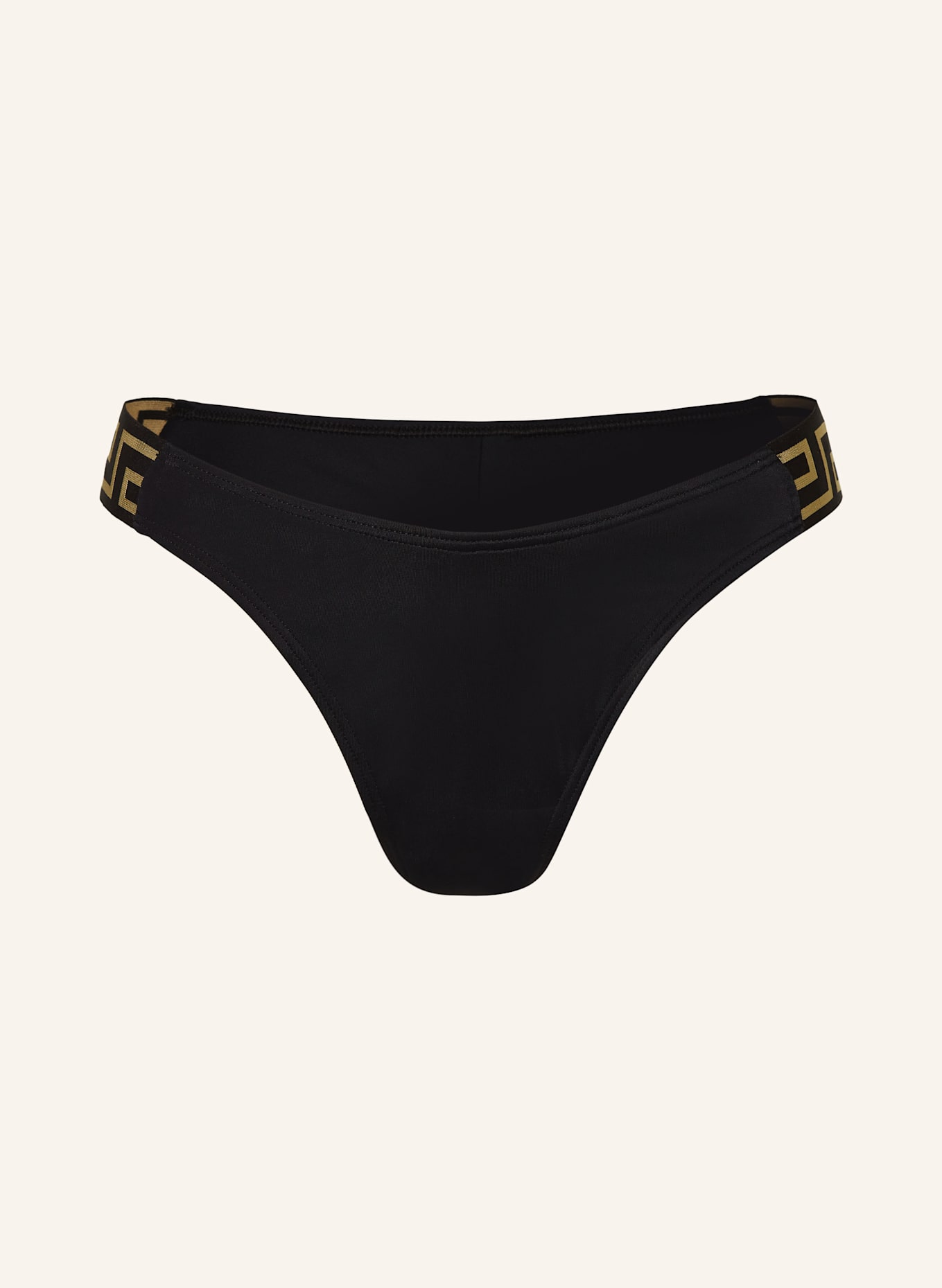 VERSACE Brazilian bikini bottoms in black/ gold