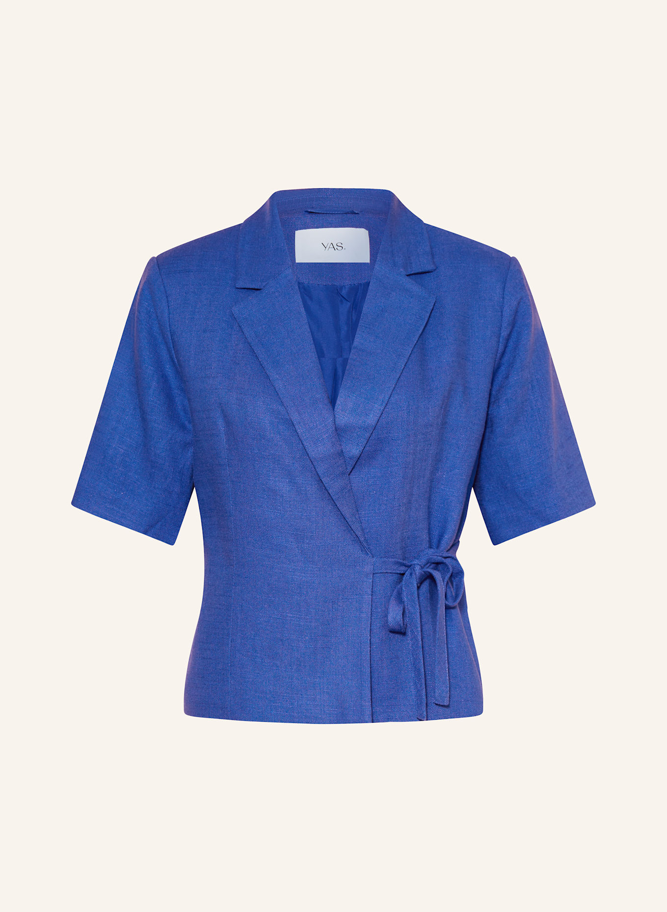 Y.A.S. Blazer in Wickeloptik mit 3/4-Arm: BLAU
