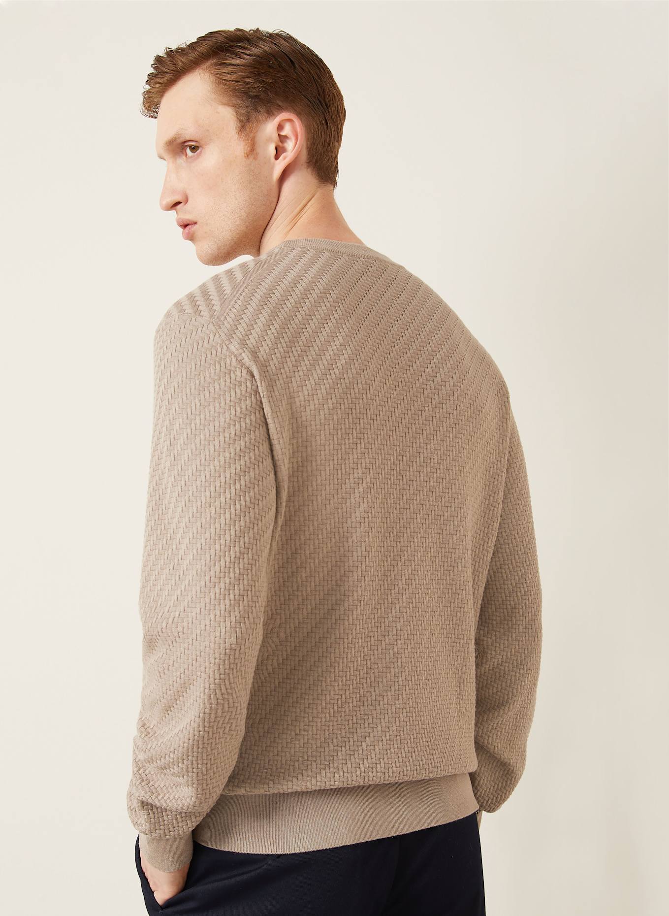 Brioni Sweter z dodatkiem jedwabiu: BEŻOWY