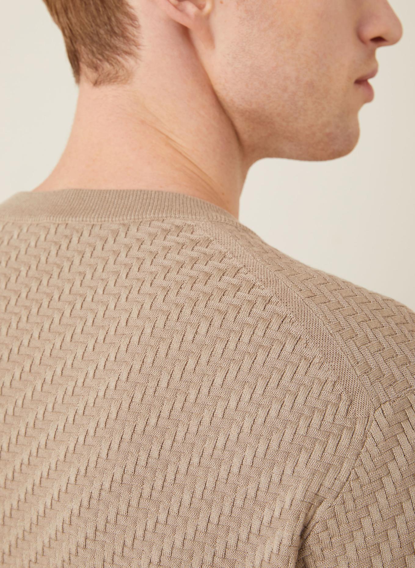 Brioni Sweter z dodatkiem jedwabiu: BEŻOWY