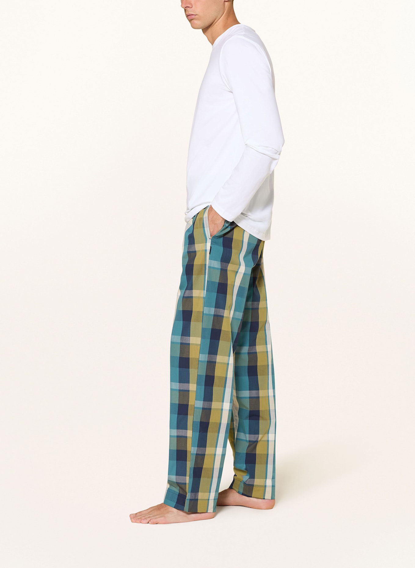 JOCKEY Schlafhose EVERDAY SOFT WASH: PETROL / OLIV / CREME