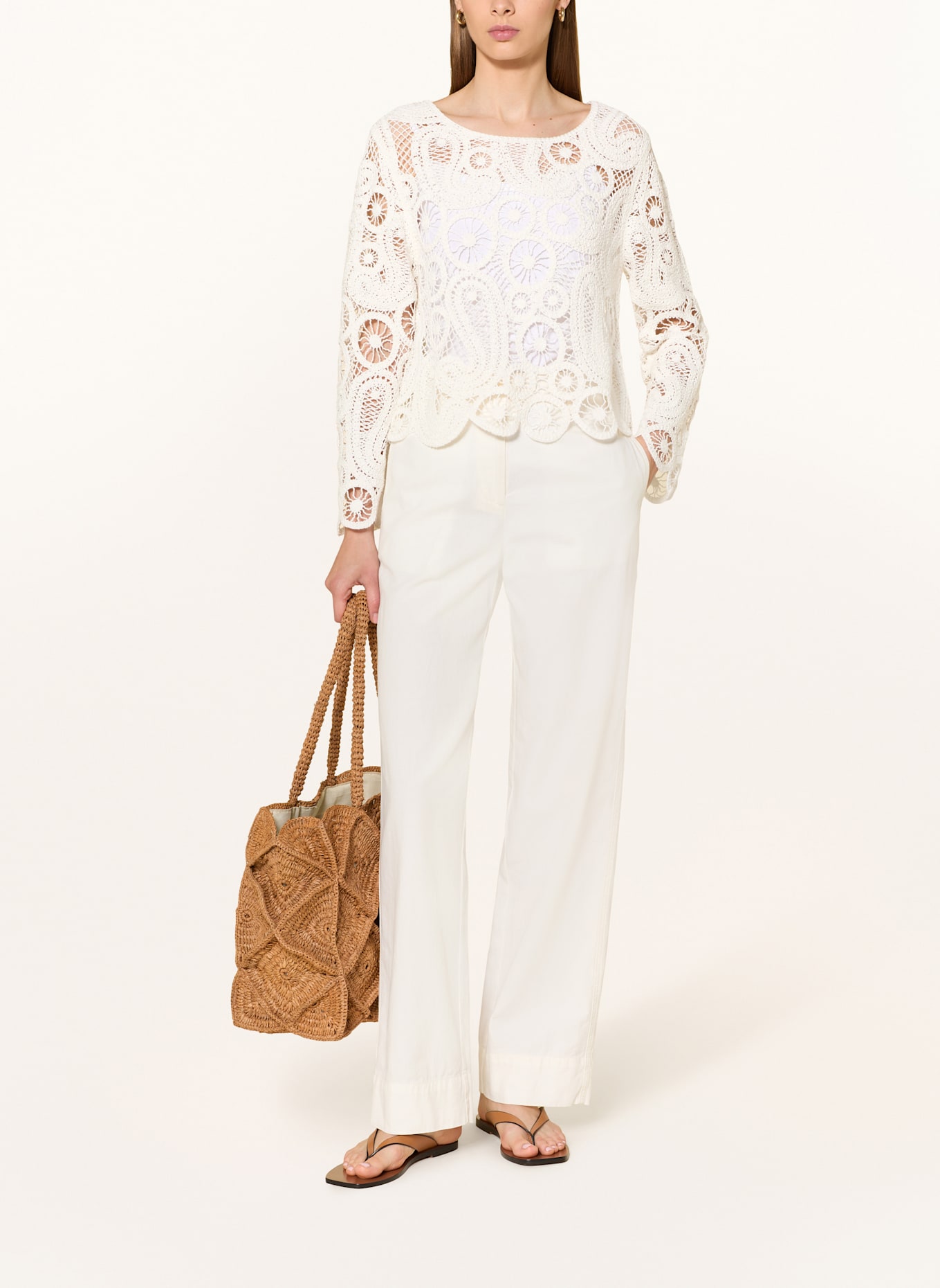 Betty Barclay Häkelpullover: WEISS