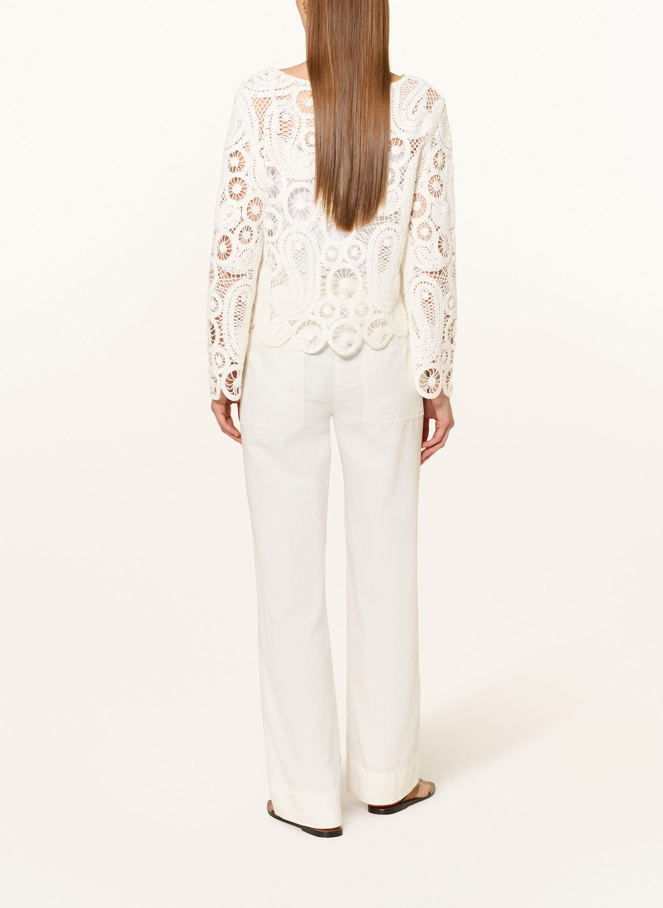 Betty Barclay Häkelpullover: WEISS