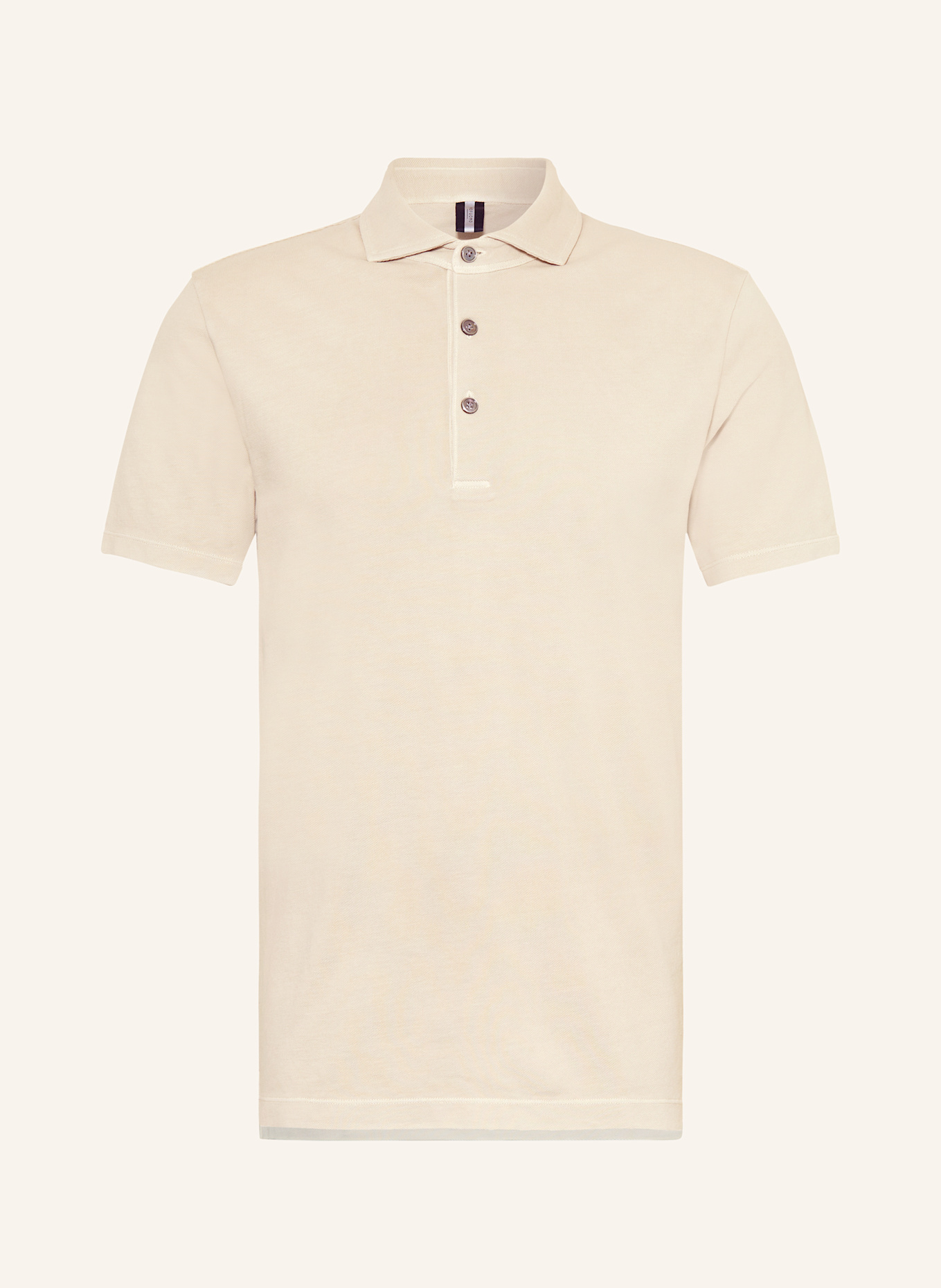 PROFUOMO Piqué-Poloshirt Slim Fit: BEIGE