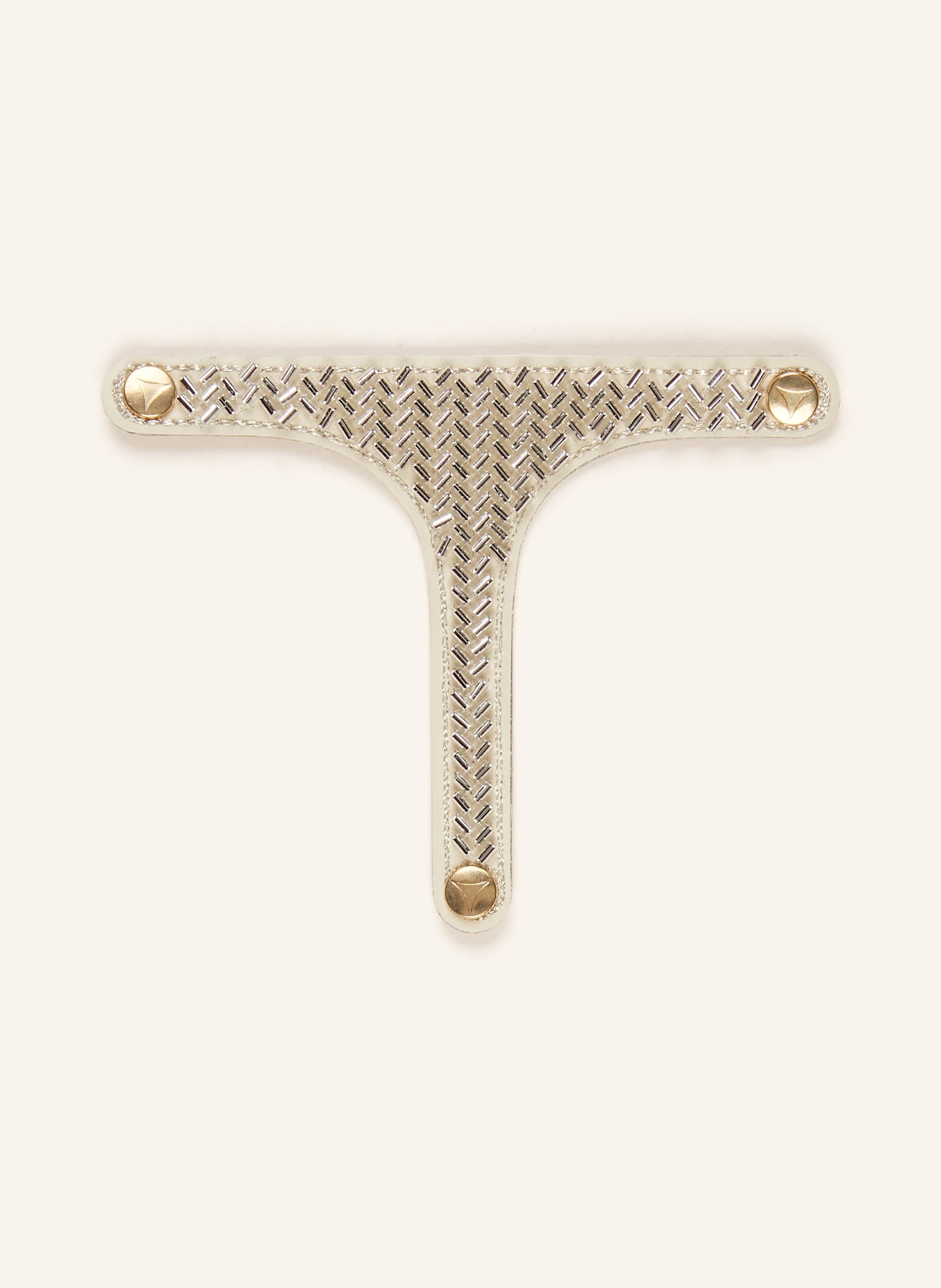 HEY MARLY Sandalen-Topping METALLIC BEADS mit Schmucksteinen: ECRU / SILBER