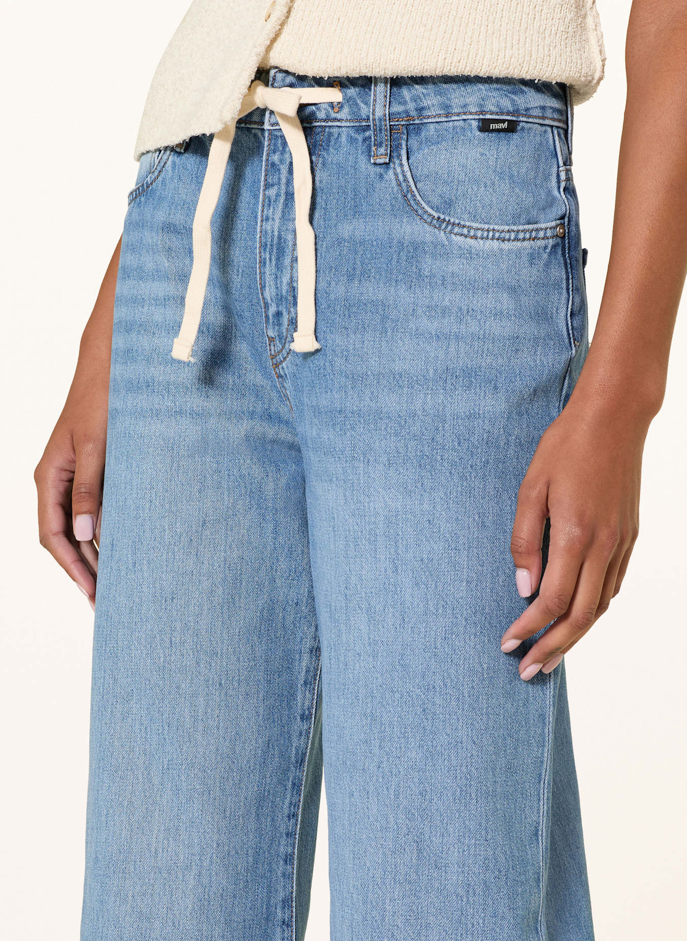mavi Straight džíny MALIBU: 88982 mid brushed lt denim