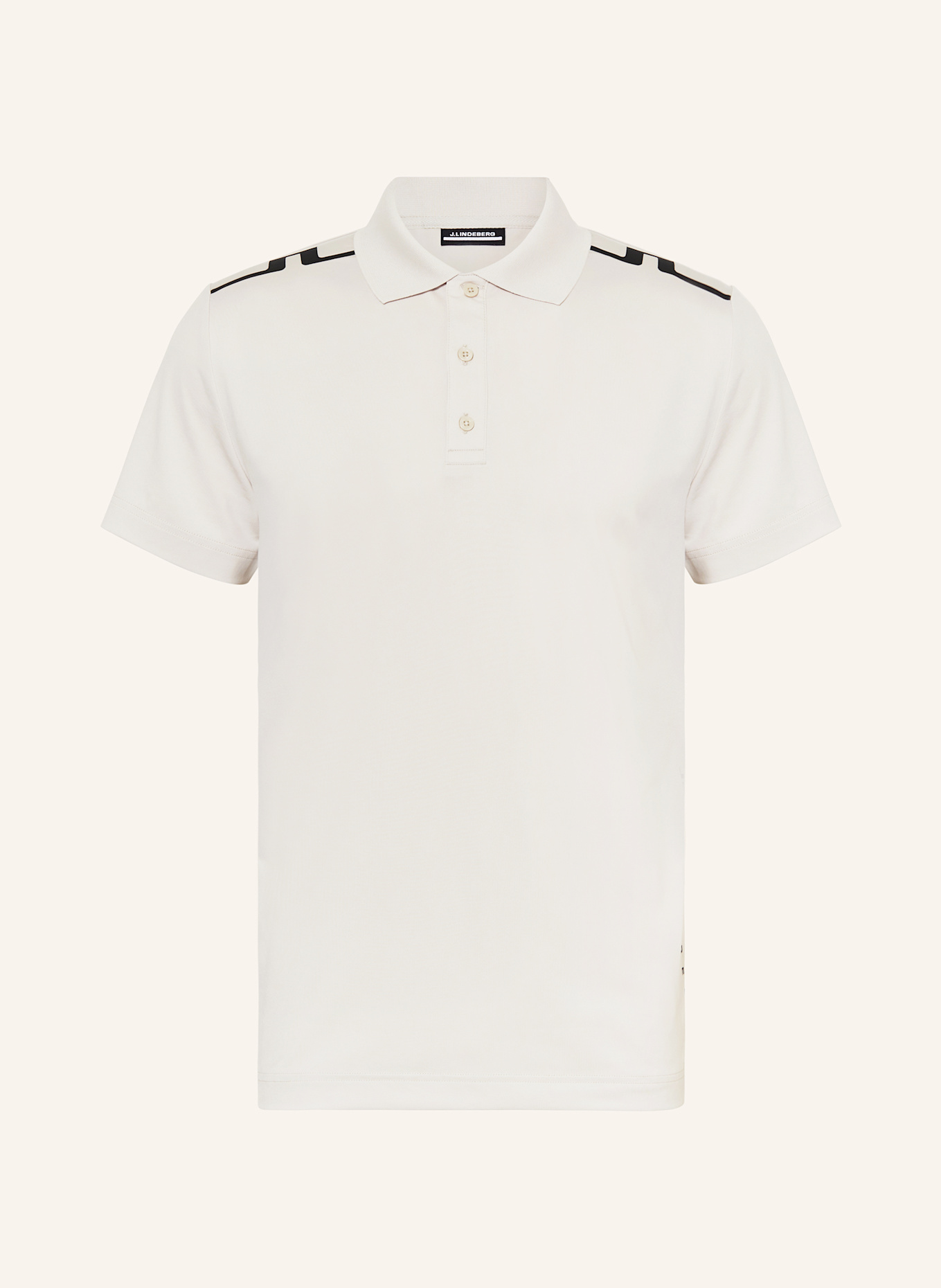J.LINDEBERG logo-patch cotton polo shirt Weiß: CREAM