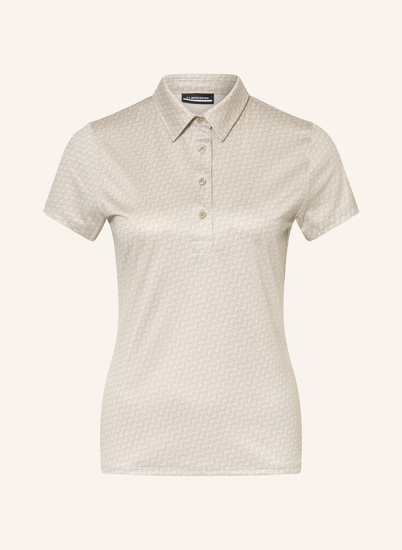 J.LINDEBERG Funktions-Poloshirt: CREME / ECRU