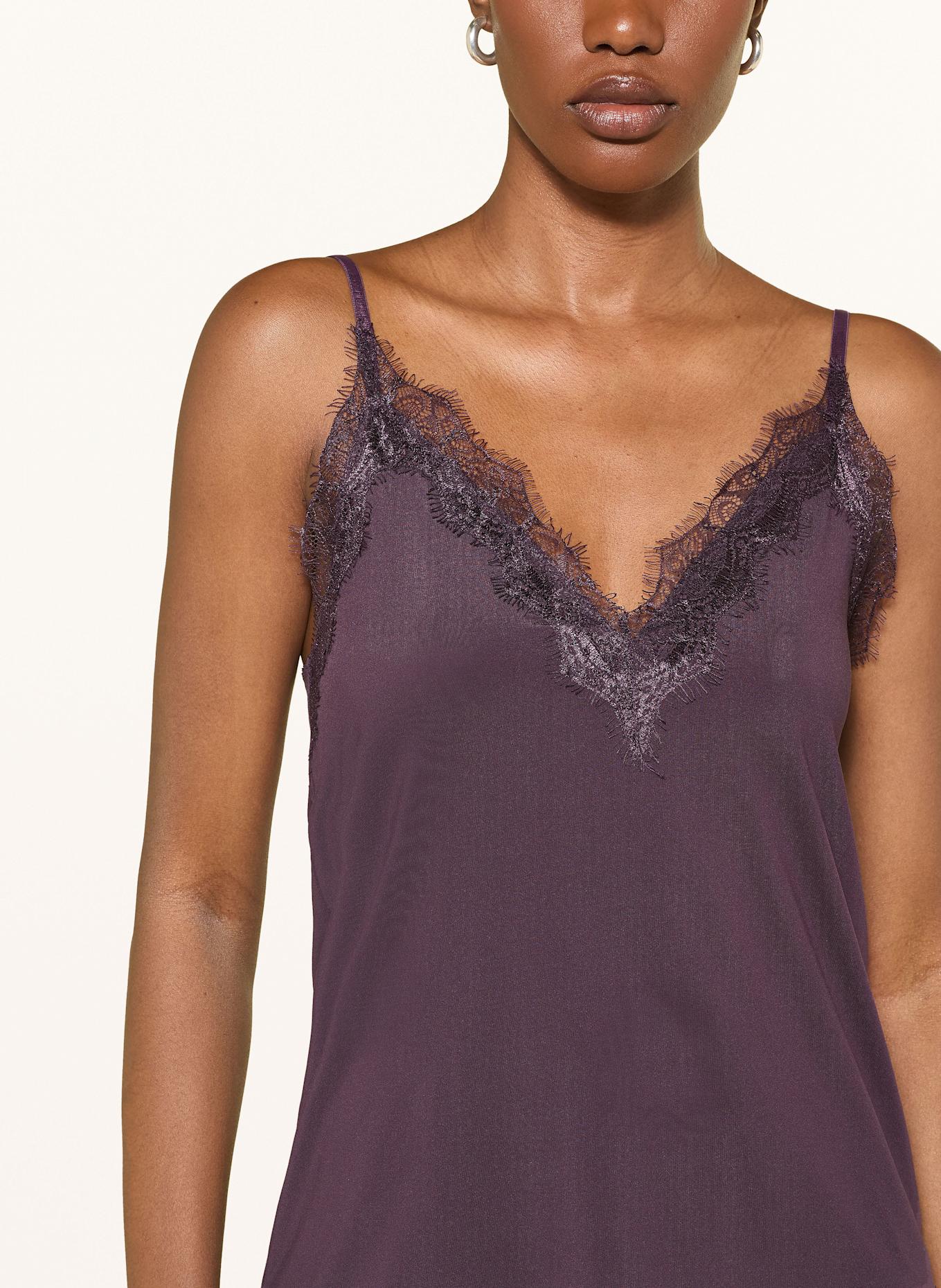 rosemunde Top BILLIE mit Spitze: DUNKELLILA