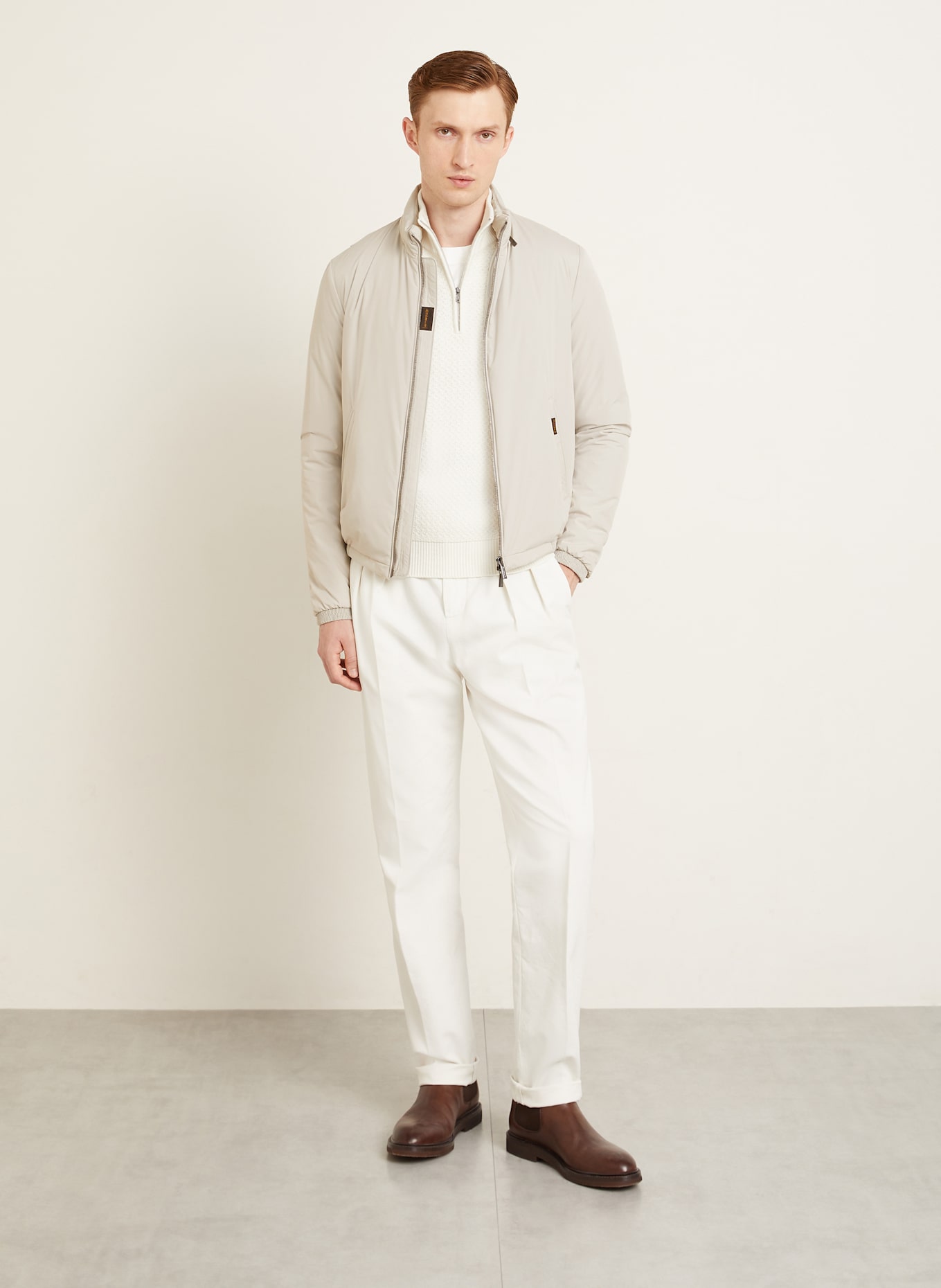 MOORER Blouson STAZIO: ECRU