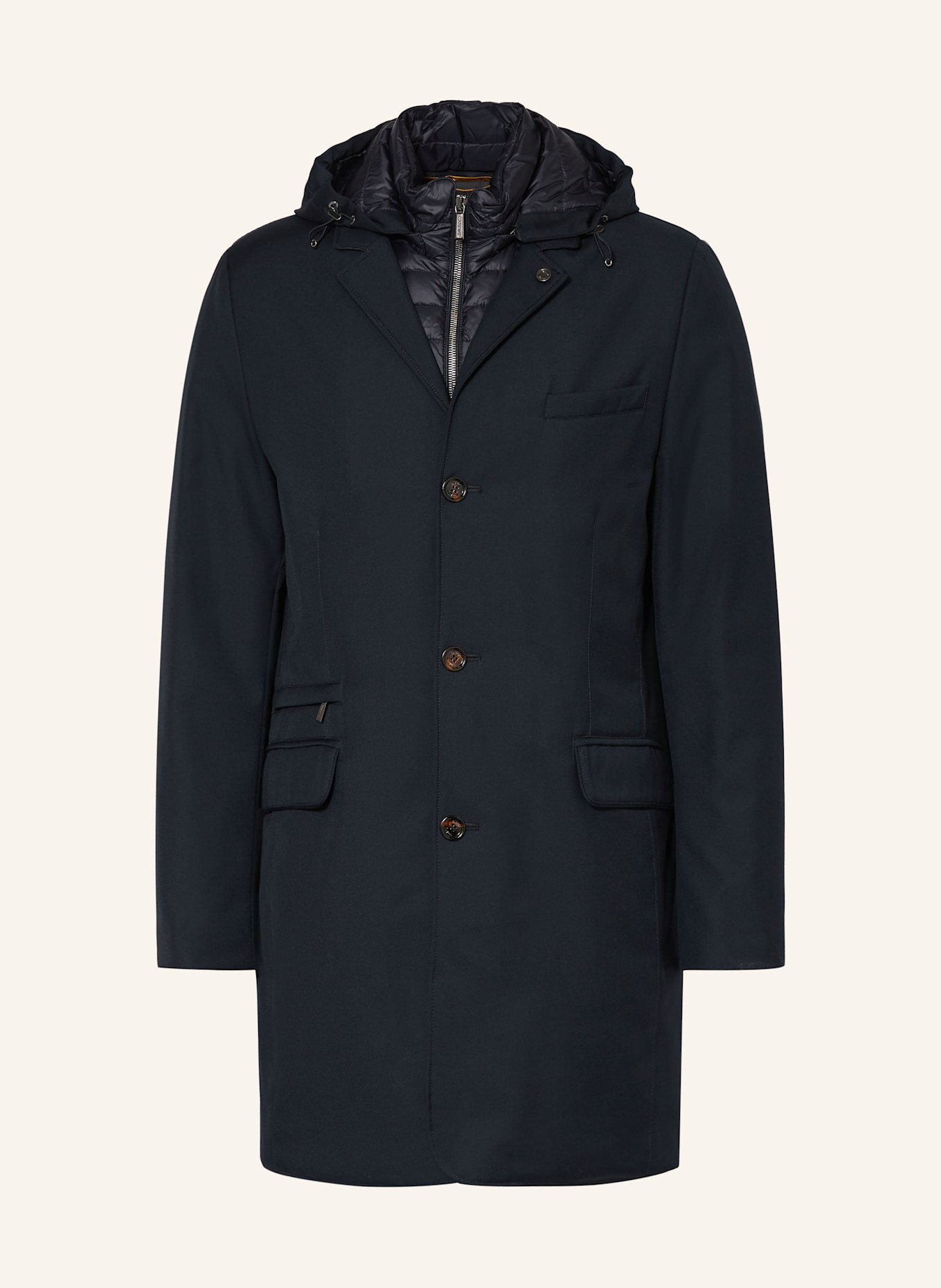 MOORER Mantel: DUNKELBLAU