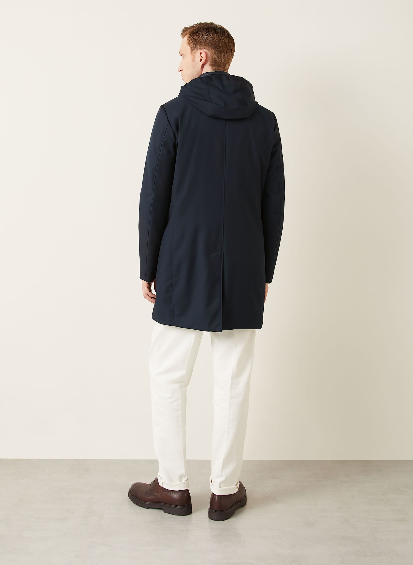 MOORER Mantel: DUNKELBLAU