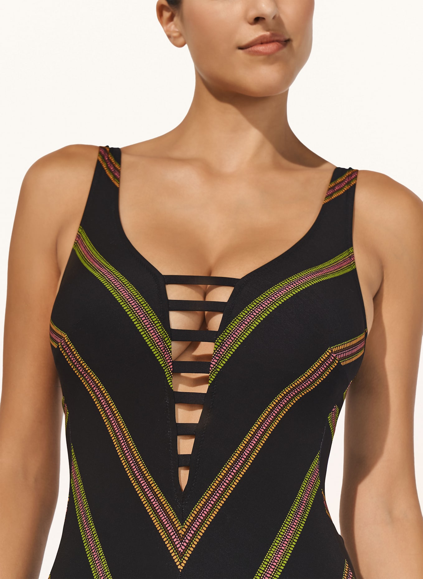 Lidea Badeanzug NEW MEXICO: SCHWARZ / ORANGE / GRÜN