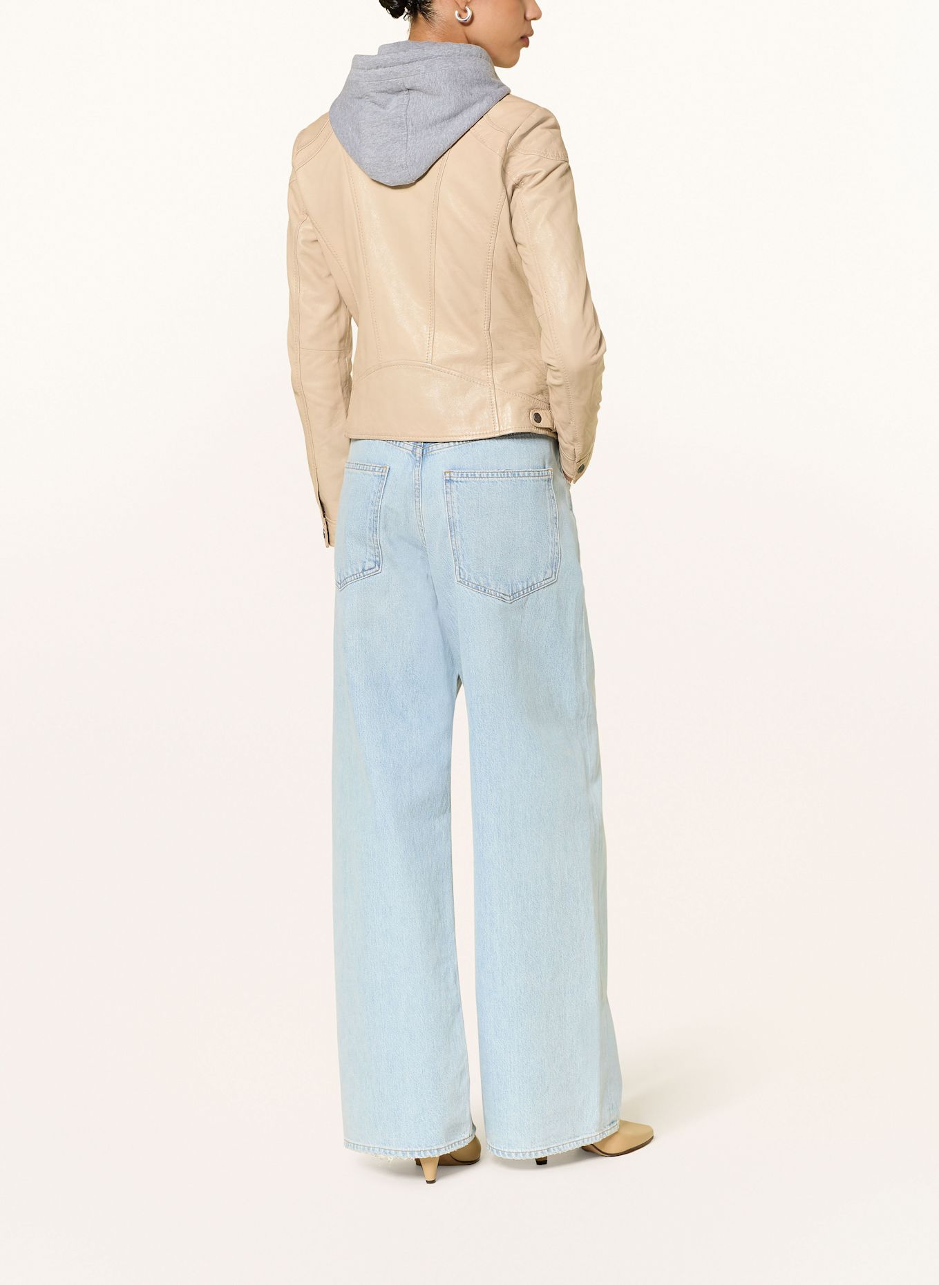 MAURITIUS Leather jacket MWADILA: WHITE
