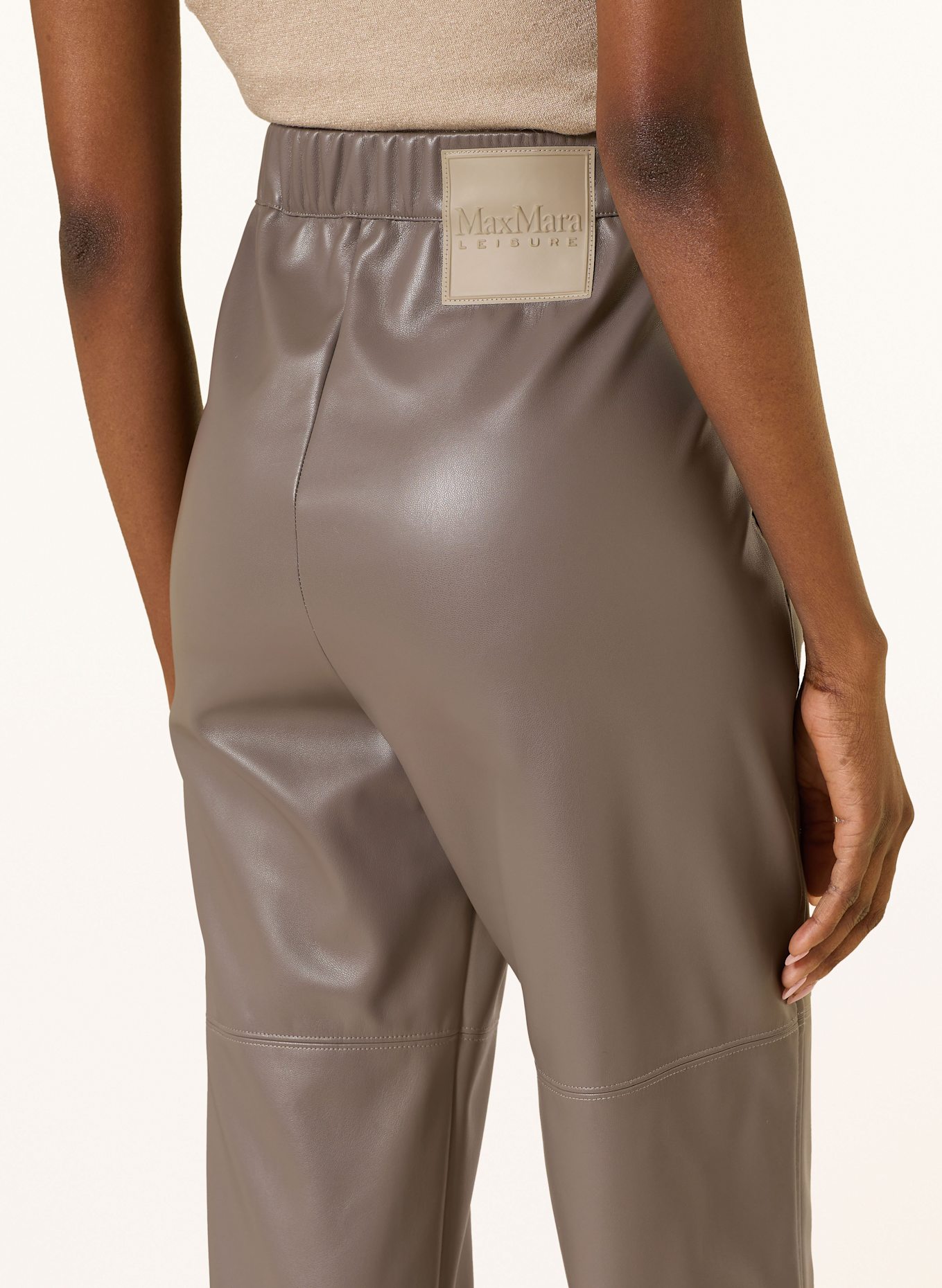 MM 7/8-Hose STRUZZO in Lederoptik: TAUPE