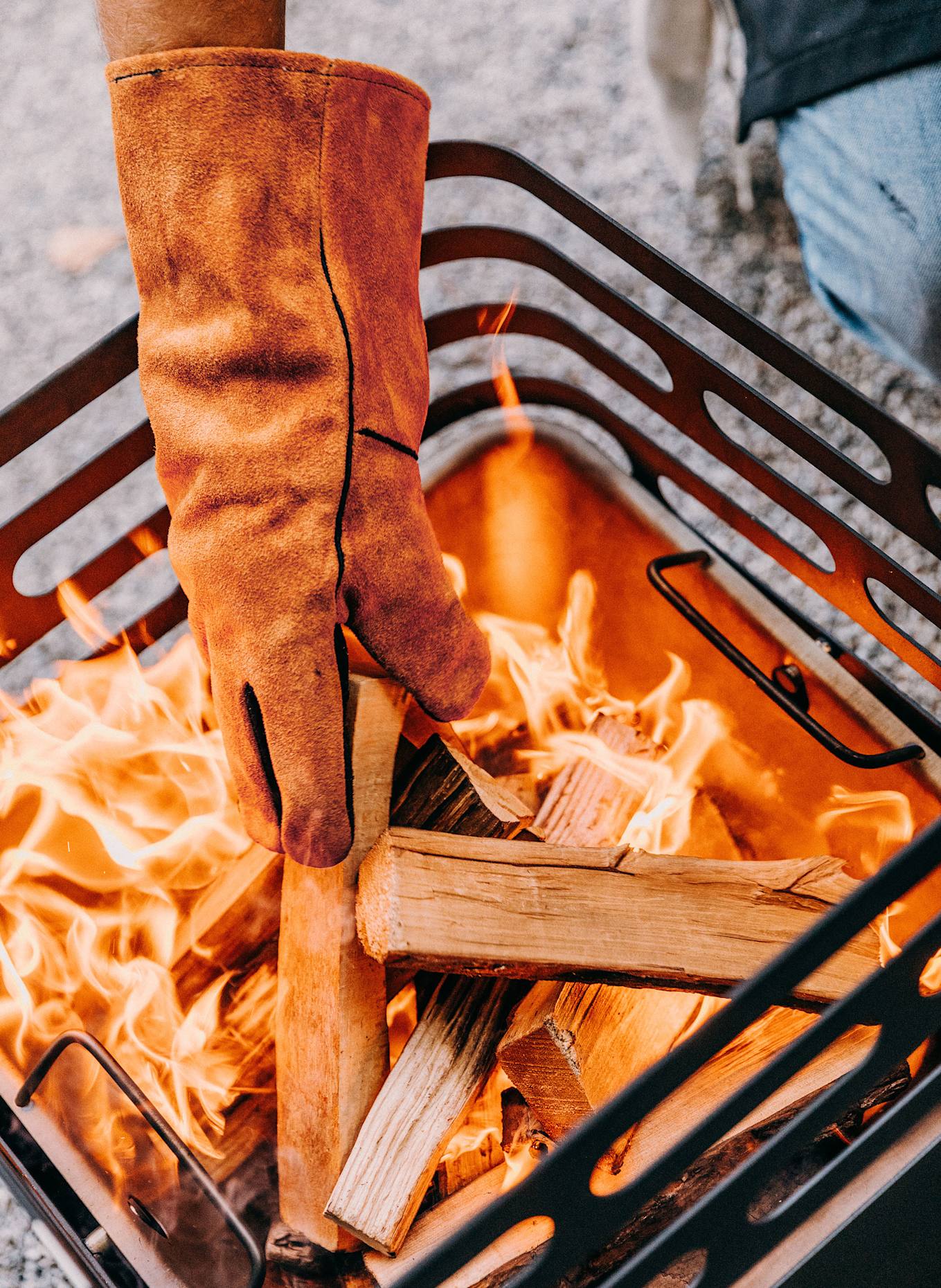höfats barbecuehandschoenen: LICHTBRUIN / ZWART