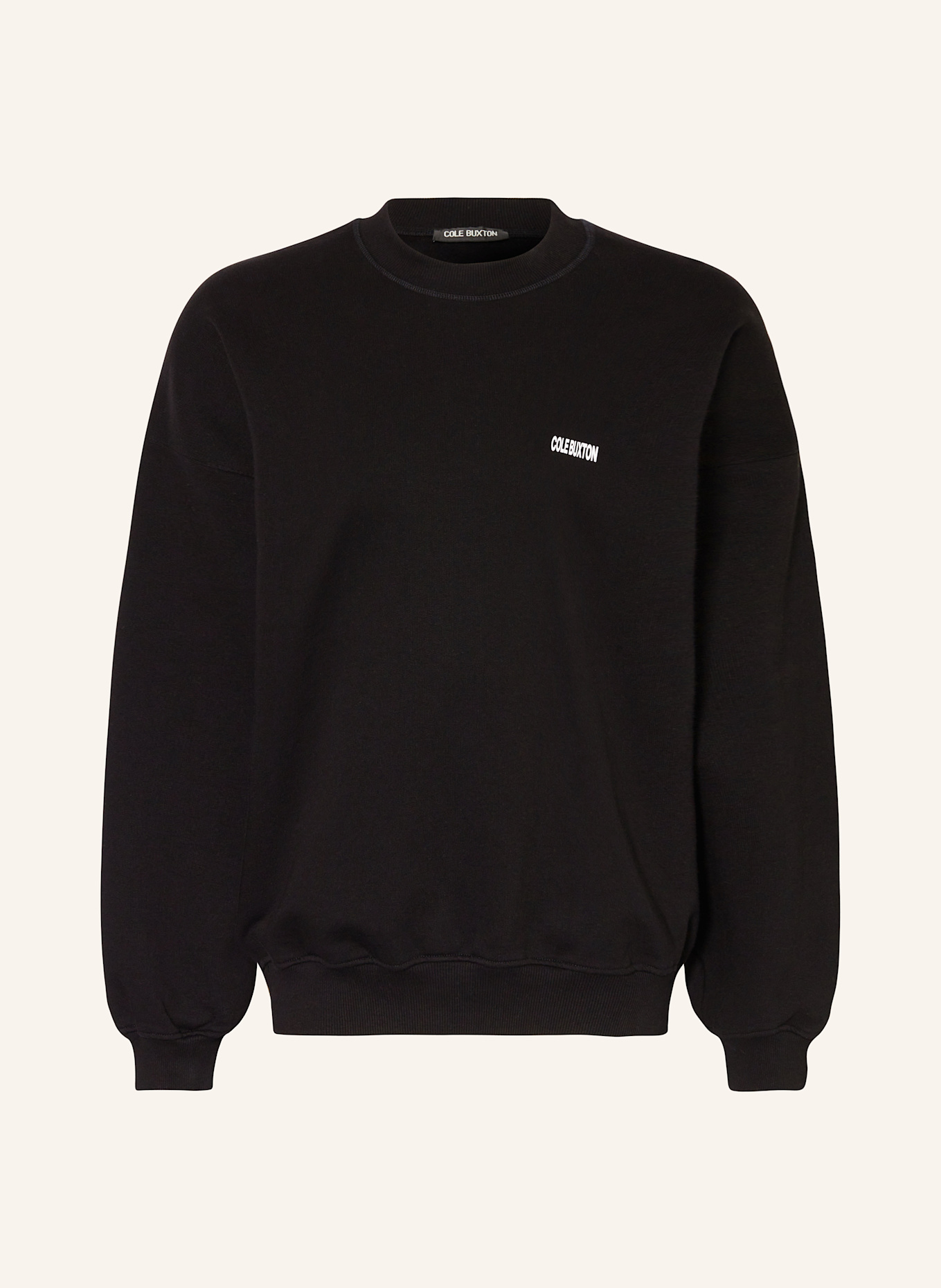 COLE BUXTON Sweatshirt: SCHWARZ/ WEISS