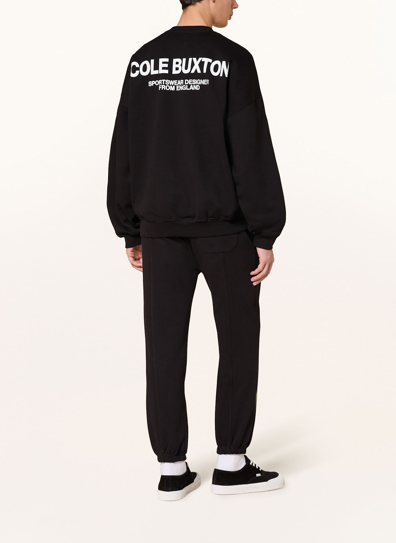 COLE BUXTON Sweatshirt: SCHWARZ/ WEISS
