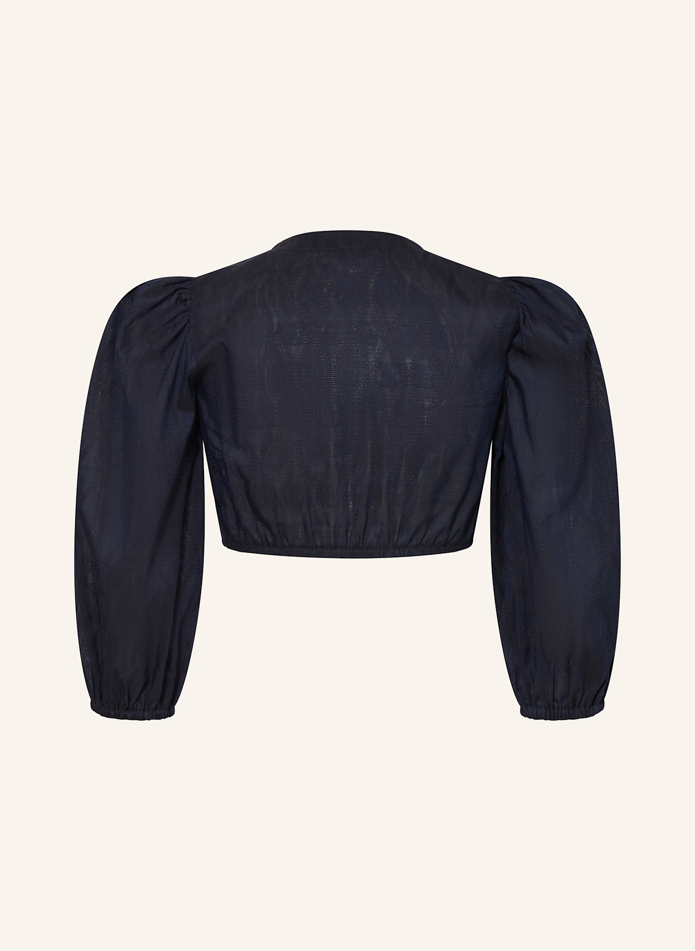 Heimatglück Tracht Dirndlbluse VIVI mit 3/4-Amr: DUNKELBLAU