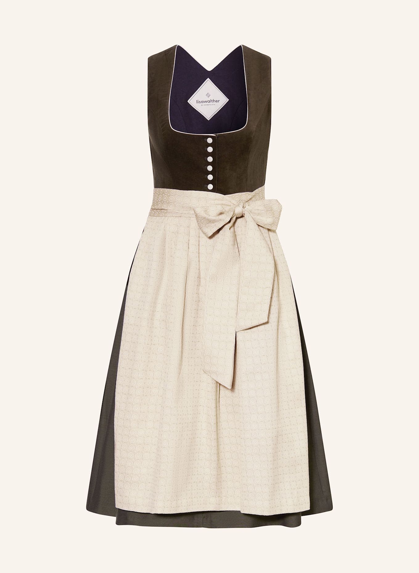 Heimatglück Tracht Dirndl ELLA: OLIV / CREME
