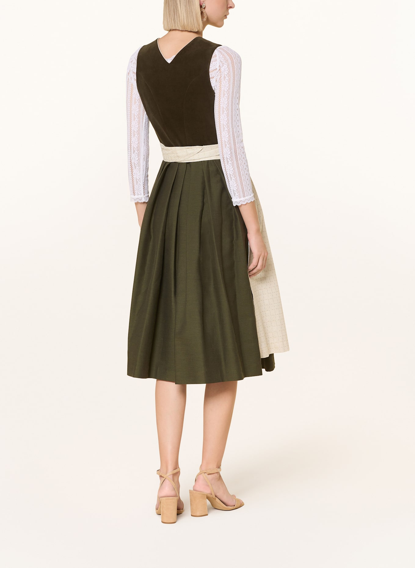 Heimatglück Tracht Dirndl ELLA: OLIV / CREME