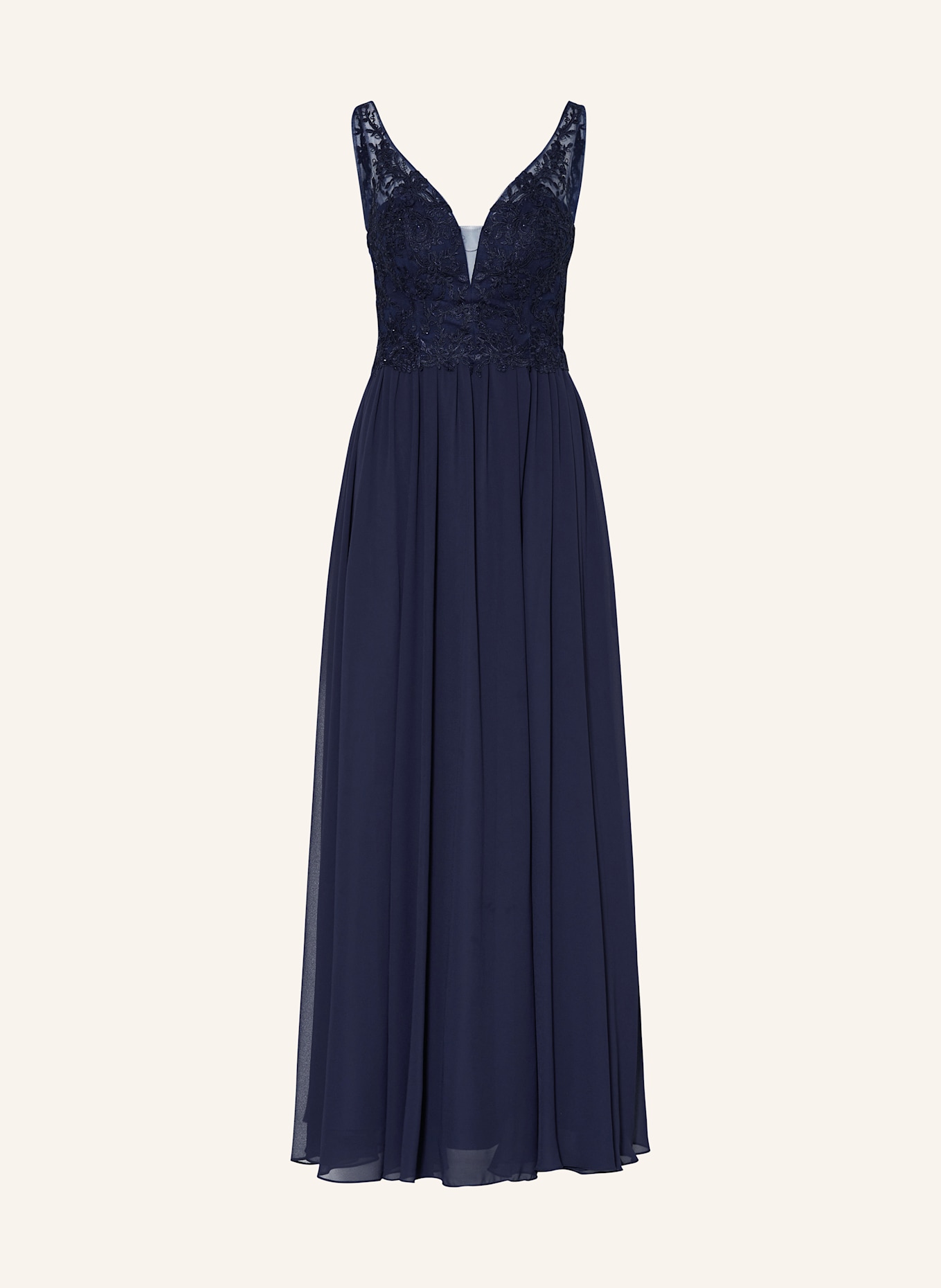 Hey Kyla Abendkleid mit Spitze und Schmucksteinen: DUNKELBLAU