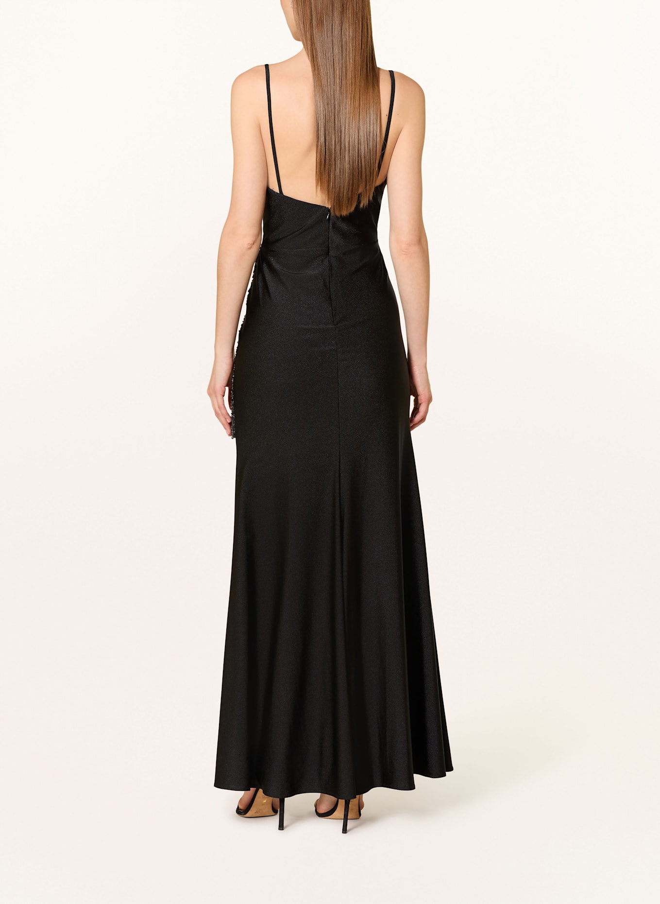 Hey Kyla Abendkleid mit Schmucksteinen und Pailletten: SCHWARZ