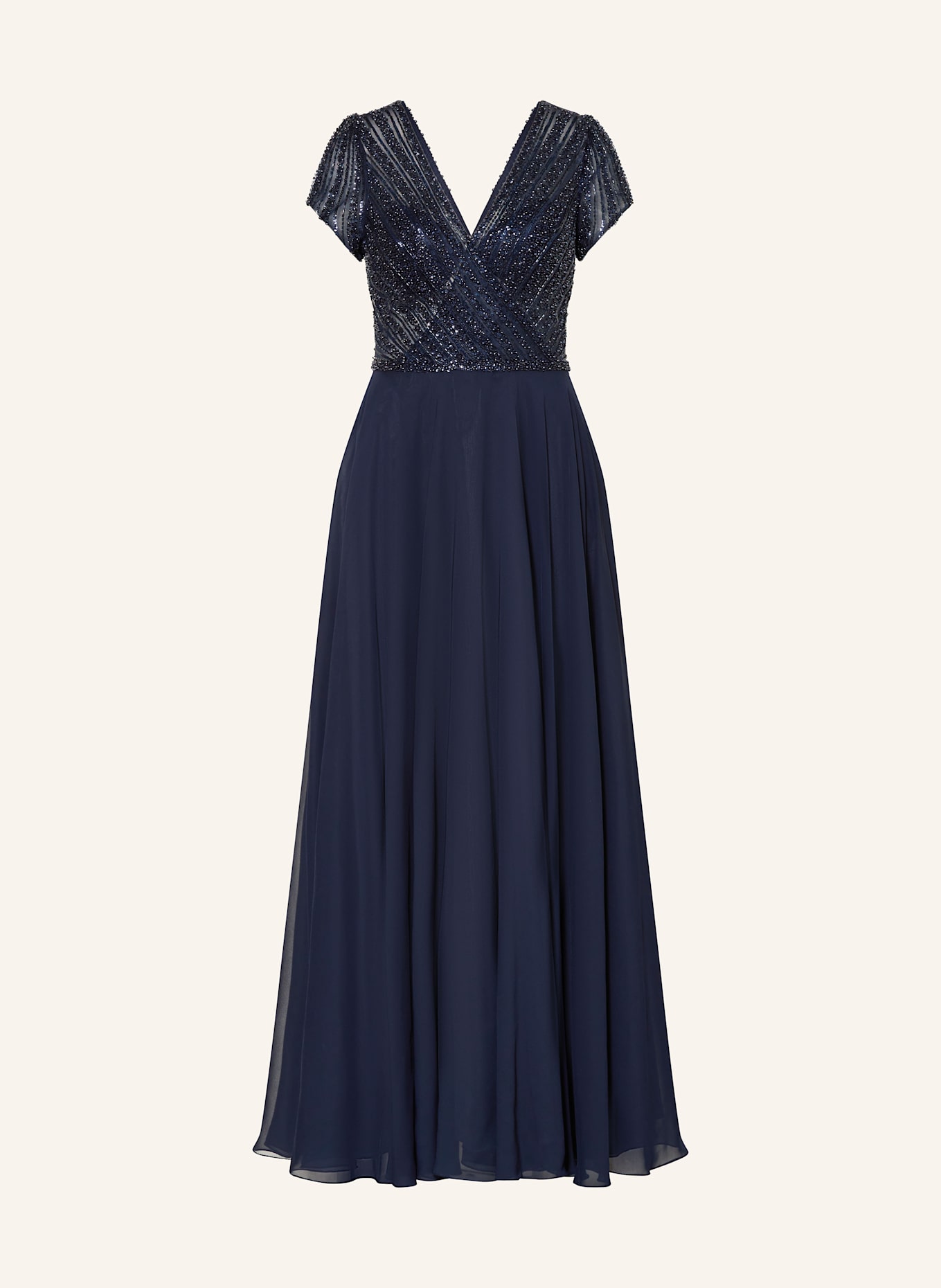 Hey Kyla Abendkleid mit Schmucksteinen und Pailletten: DUNKELBLAU