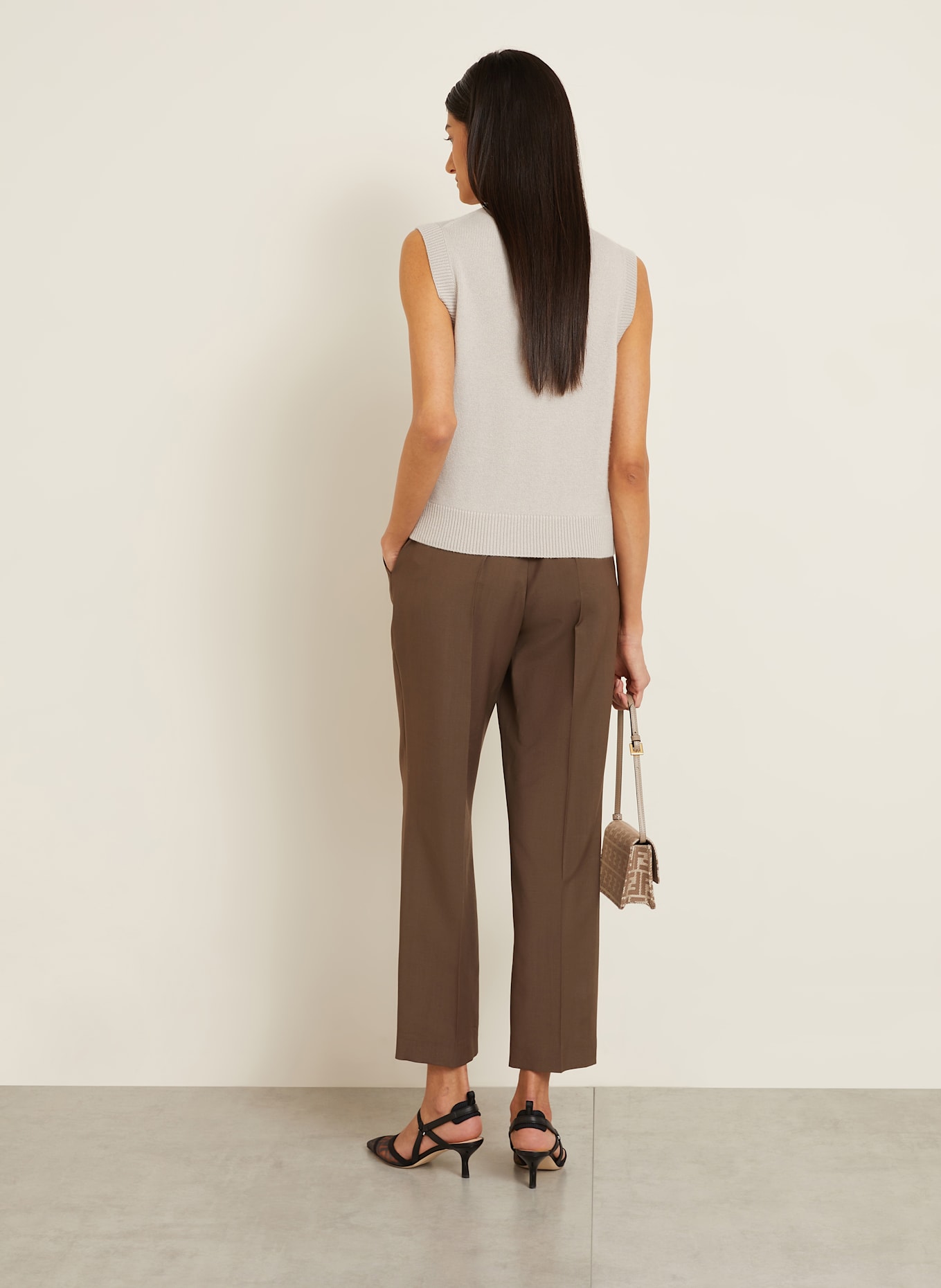 FENDI Cashmere-Pullunder SELLERIA: TAUPE